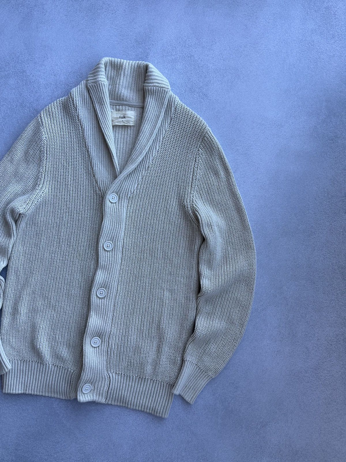 Folk × Vintage Folk Beige Knitted Cardigan Sweater Size US L / EU 52-54 / 3 - 3 Thumbnail