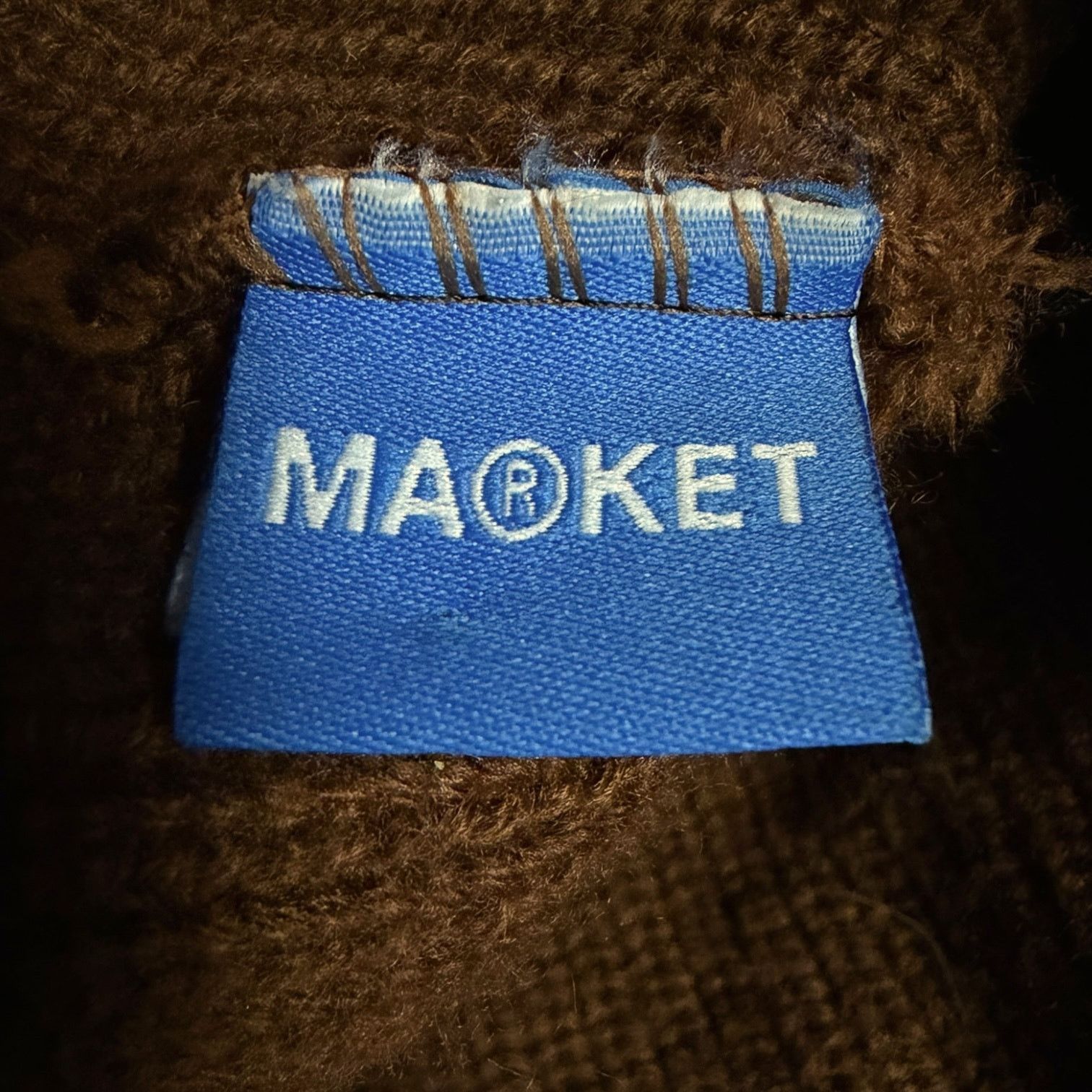 Market Men's Market Studios Brown Upside Down Smiley Beanie OS Size ONE SIZE - 8 Thumbnail