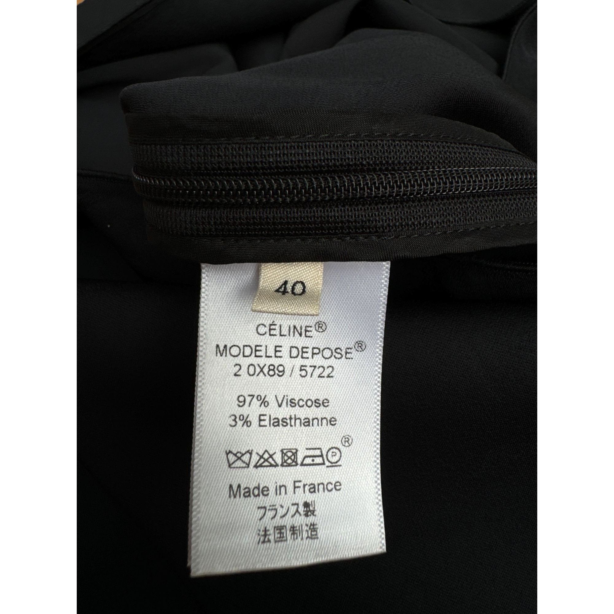 Celine Black One-Shoulder Viscose Dress Size M / US 6-8 / IT 42-44 - 7 Thumbnail