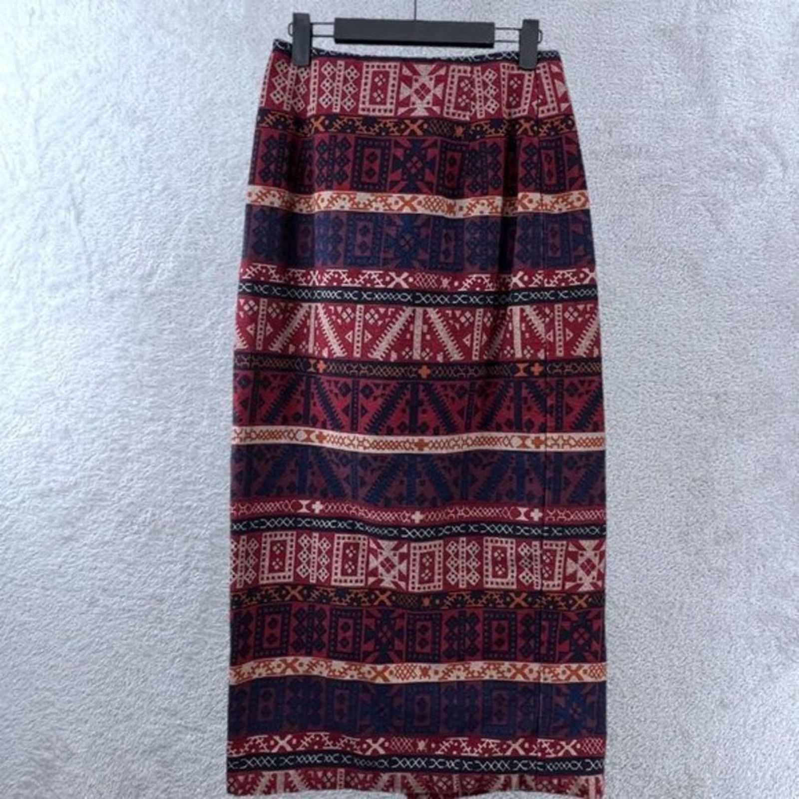 Vintage CAMBRIDGE DRY GOODS Wrap Skirt cowboy Aztec western 6 Size 28" / US 6 / IT 42 - 2 Thumbnail