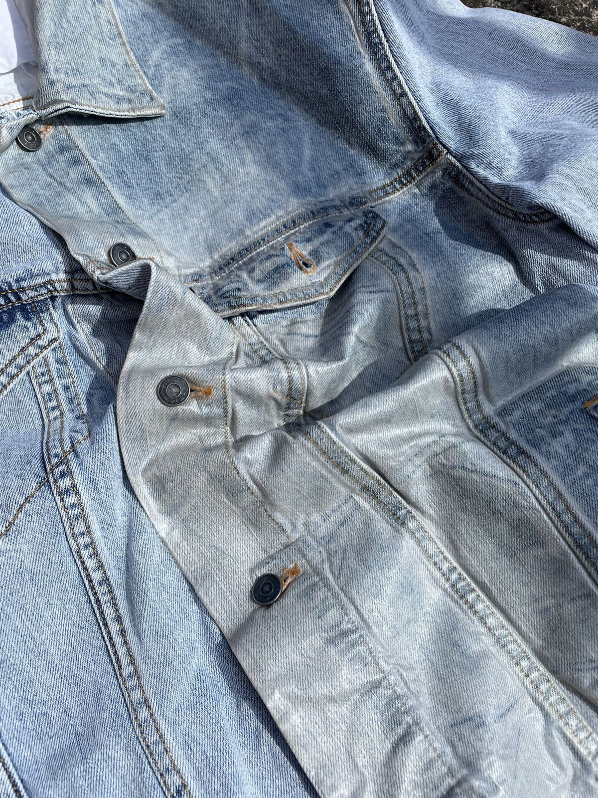 Japanese Brand 2019SS Runway JNBY Overprint light denim jacket Size XL / US 12-14 / IT 48-50 - 6 Thumbnail