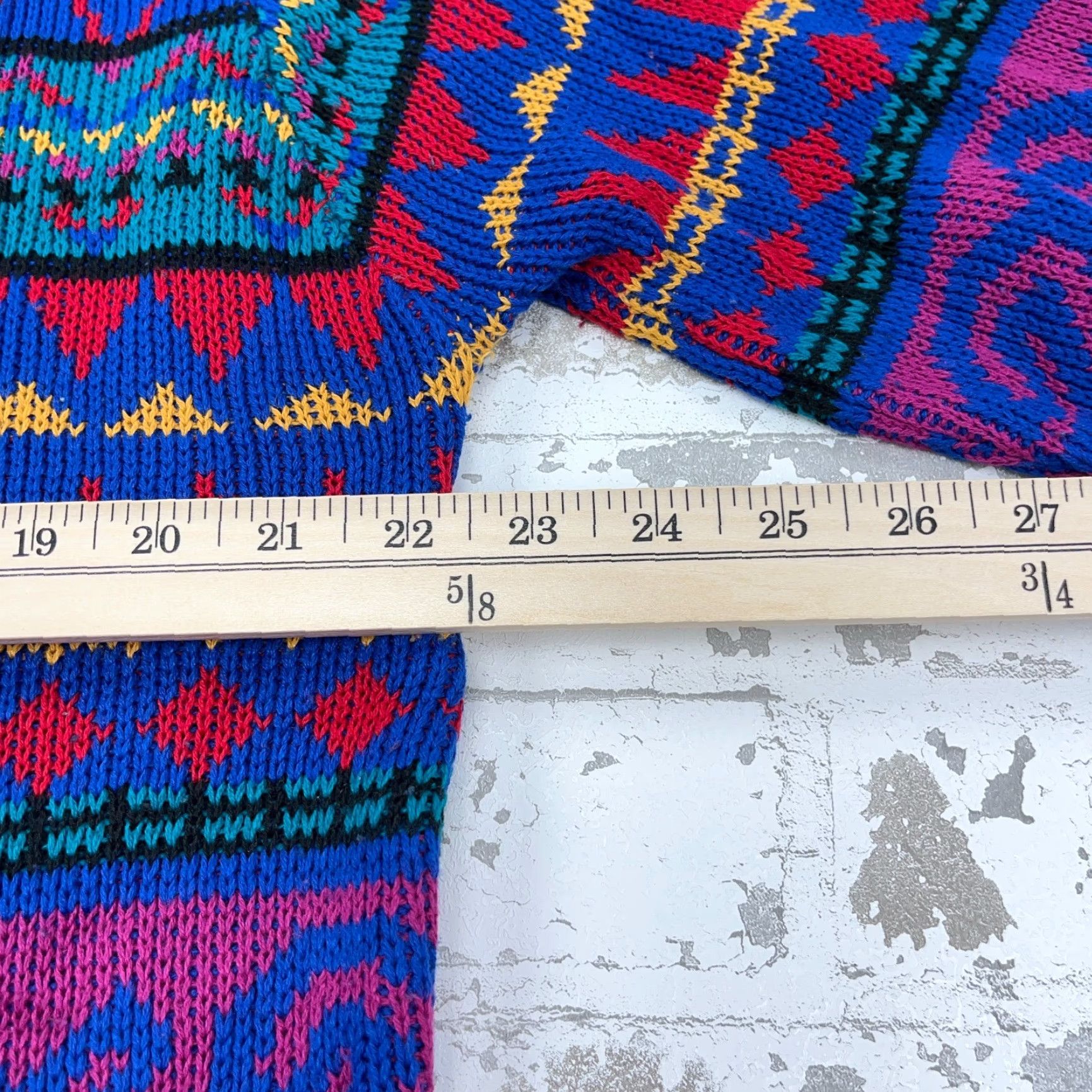 Vintage VINTAGE Alfred Dunner Sweater Women L Blue Geometric Fair Isle Nordic 90s Pullover Crew Neck Size L / US 10 / IT 46 - 7 Thumbnail