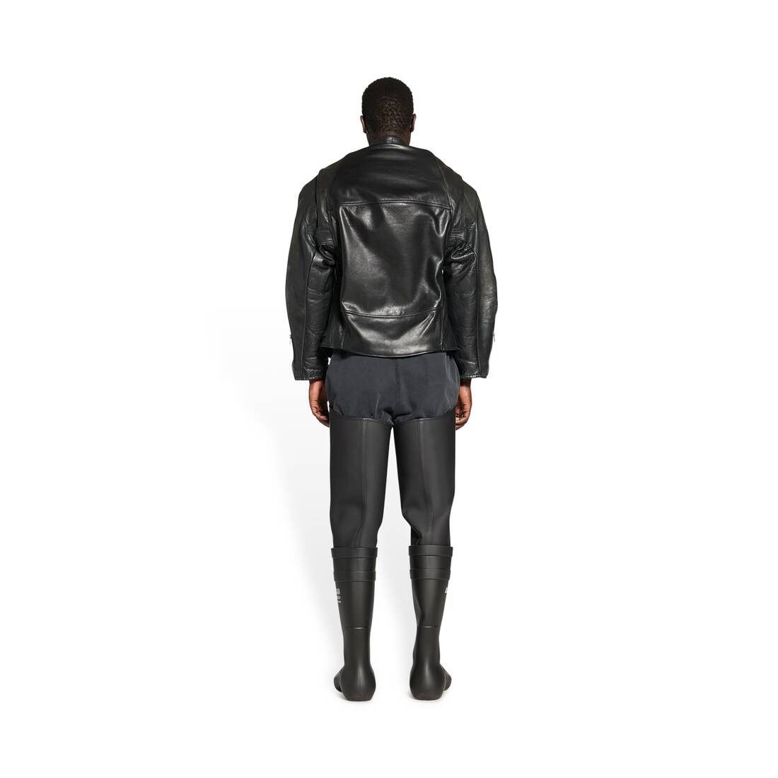 Balenciaga o1la1rc1a0925 Upcycled Biker Jacket in Black Size US M / EU 48-50 / 2 - 4 Thumbnail