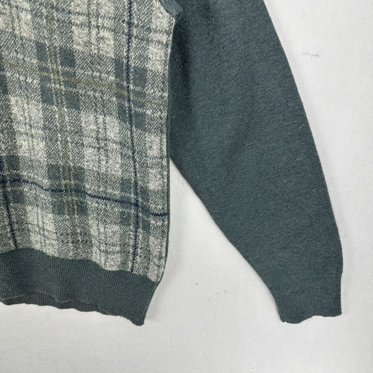 Lindbergh Vintage 80's Wool Knit Polo Shirt Tartan Check by Linbergh Size US S / EU 44-46 / 1 - 3 Thumbnail