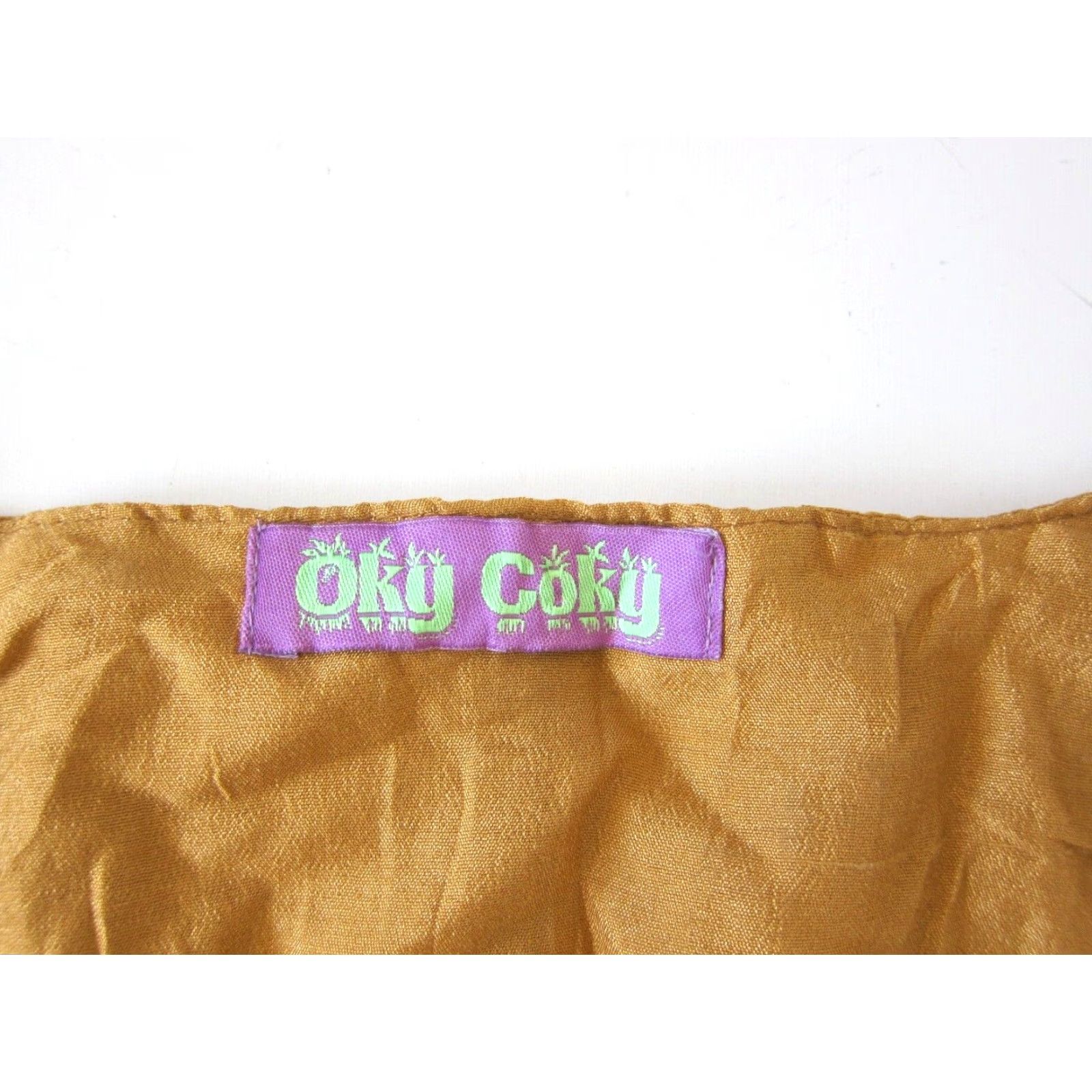 Vintage VINTAGE Oky Coky Brown 3/4 Sleeve Scoop Neck Beaded Floral Peasant Blouse Large Size L / US 10 / IT 46 - 4 Thumbnail