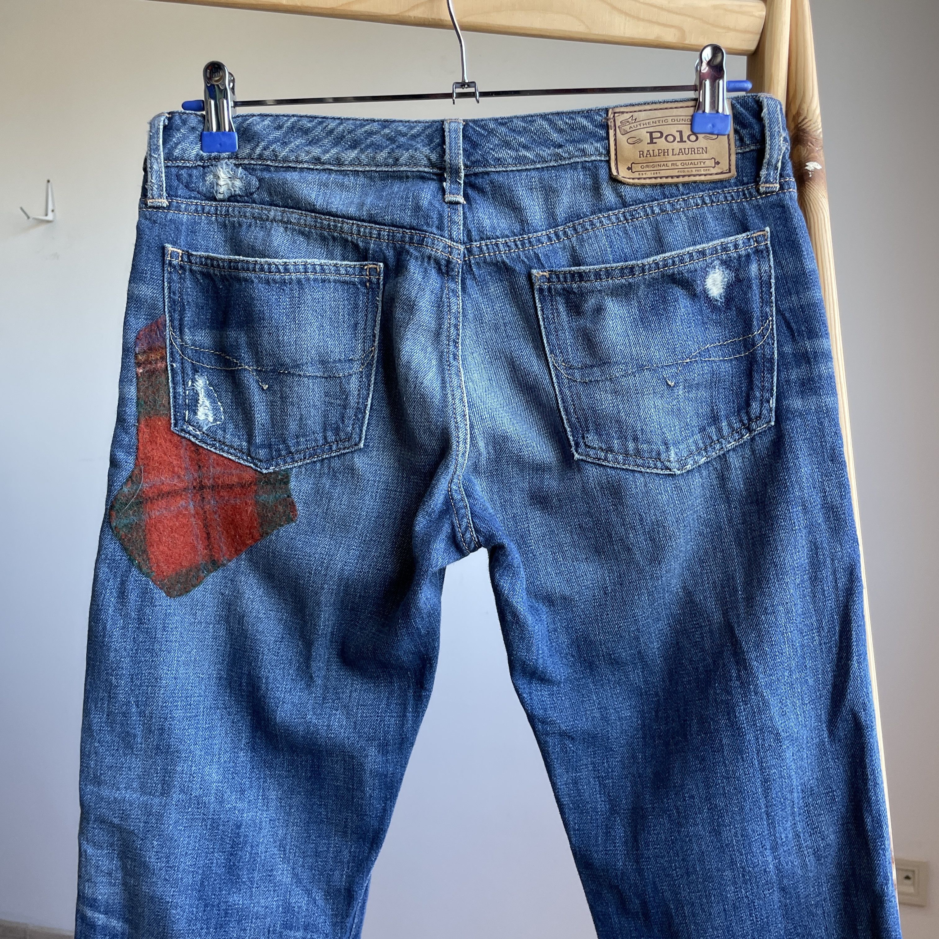 Polo Ralph Lauren Polo Ralph Lauren Women Astor Boyfriend Sashiko Repair Denim Size 28" / US 6 / IT 42 - 4 Thumbnail