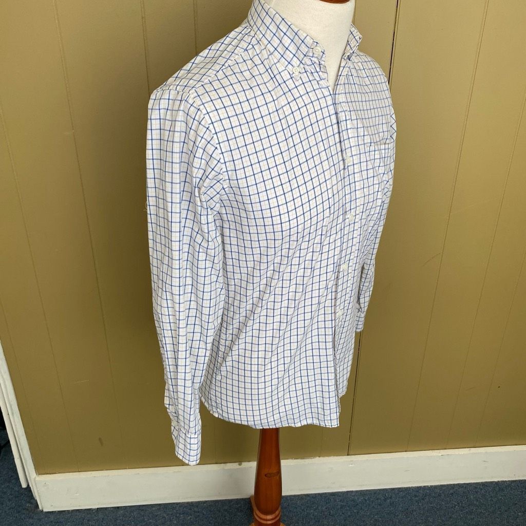 George George men S 34-36 button down checker print dress shirt Size US S / EU 44-46 / 1 - 3 Thumbnail