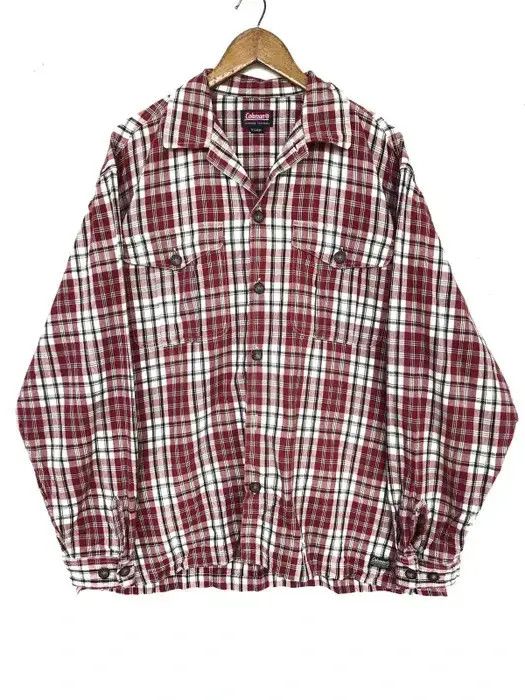 Vintage Coleman Plaid Tartan Double Pocket Button Up Shirt