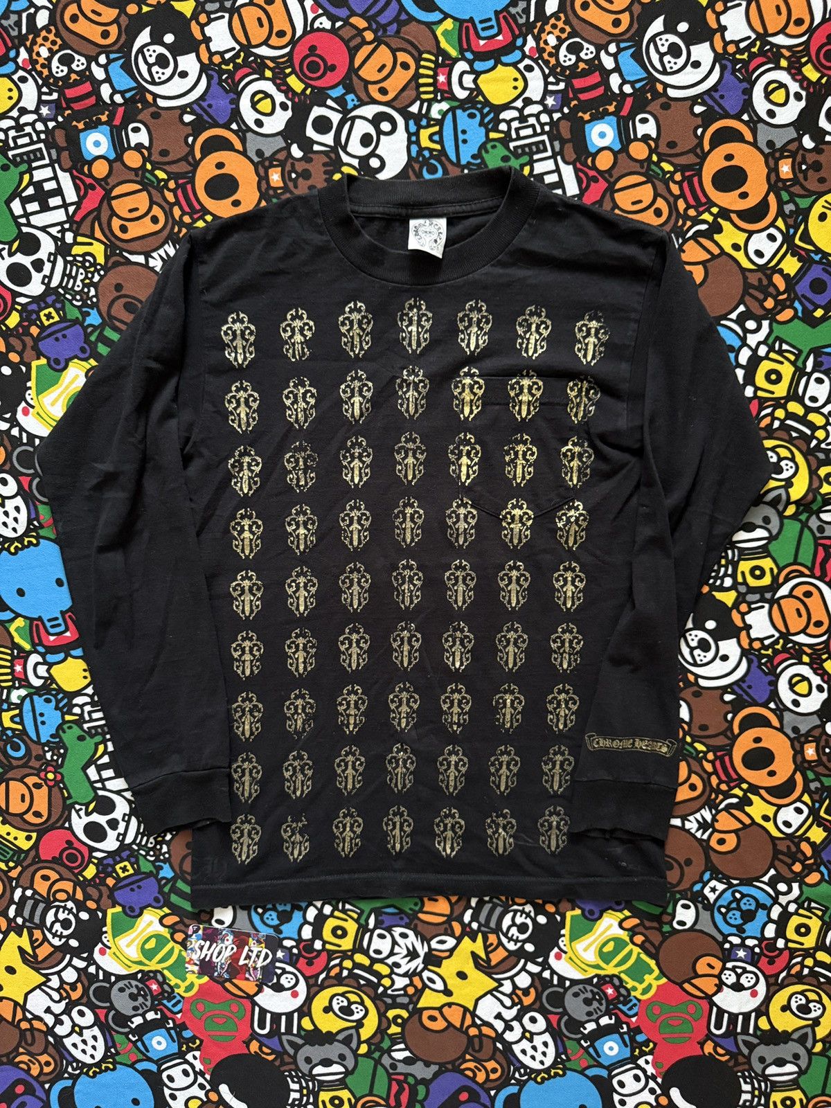 Chrome Hearts Chrome Hearts Gold Multi Dagger Logo Long Sleeve Tee Size US S / EU 44-46 / 1 - 1 Thumbnail