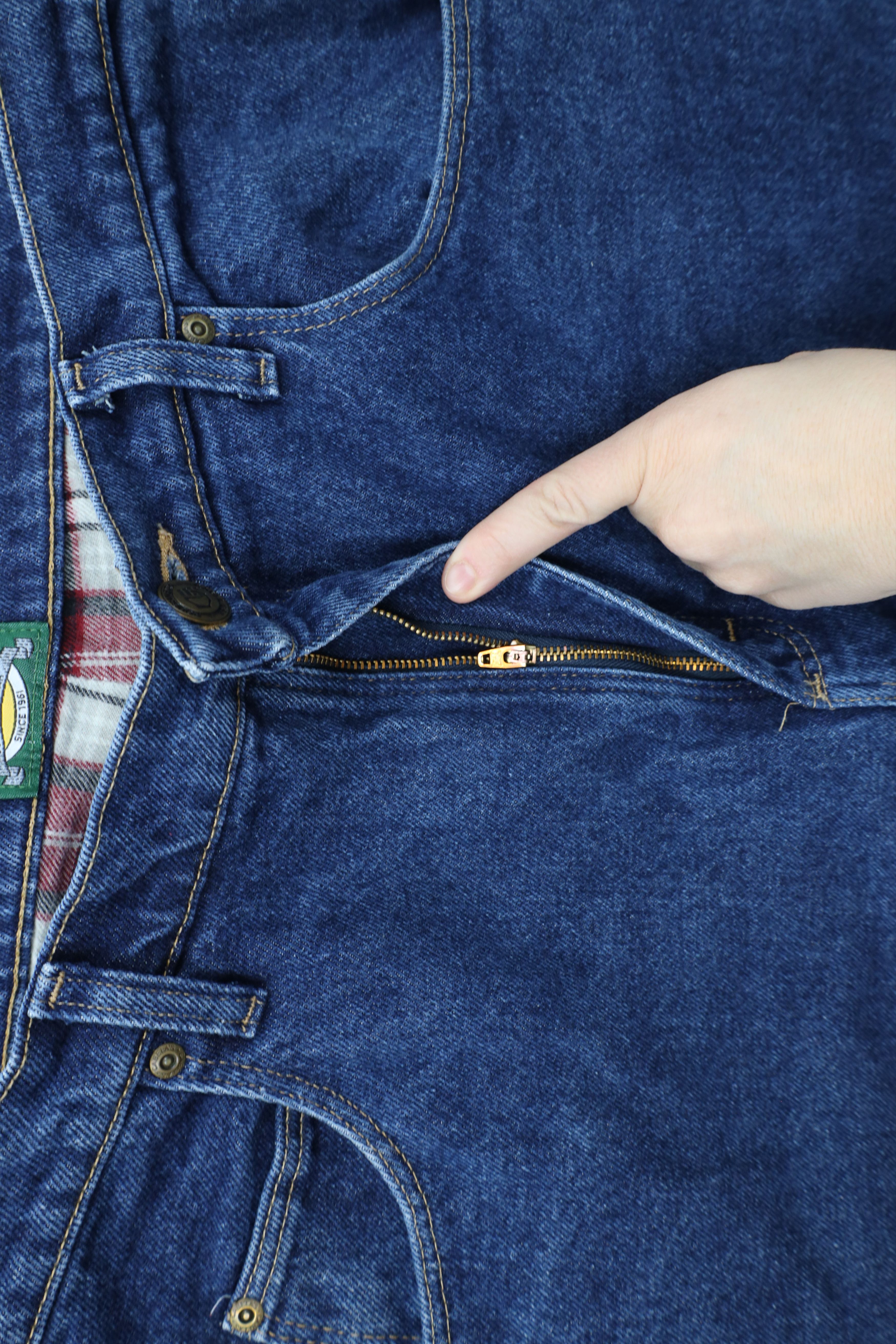 Cabelas × Vintage Vintage Cabelas Heavyweight Flannel Lined Denim Jeans Blue Size US 36 / EU 52 - 6 Thumbnail