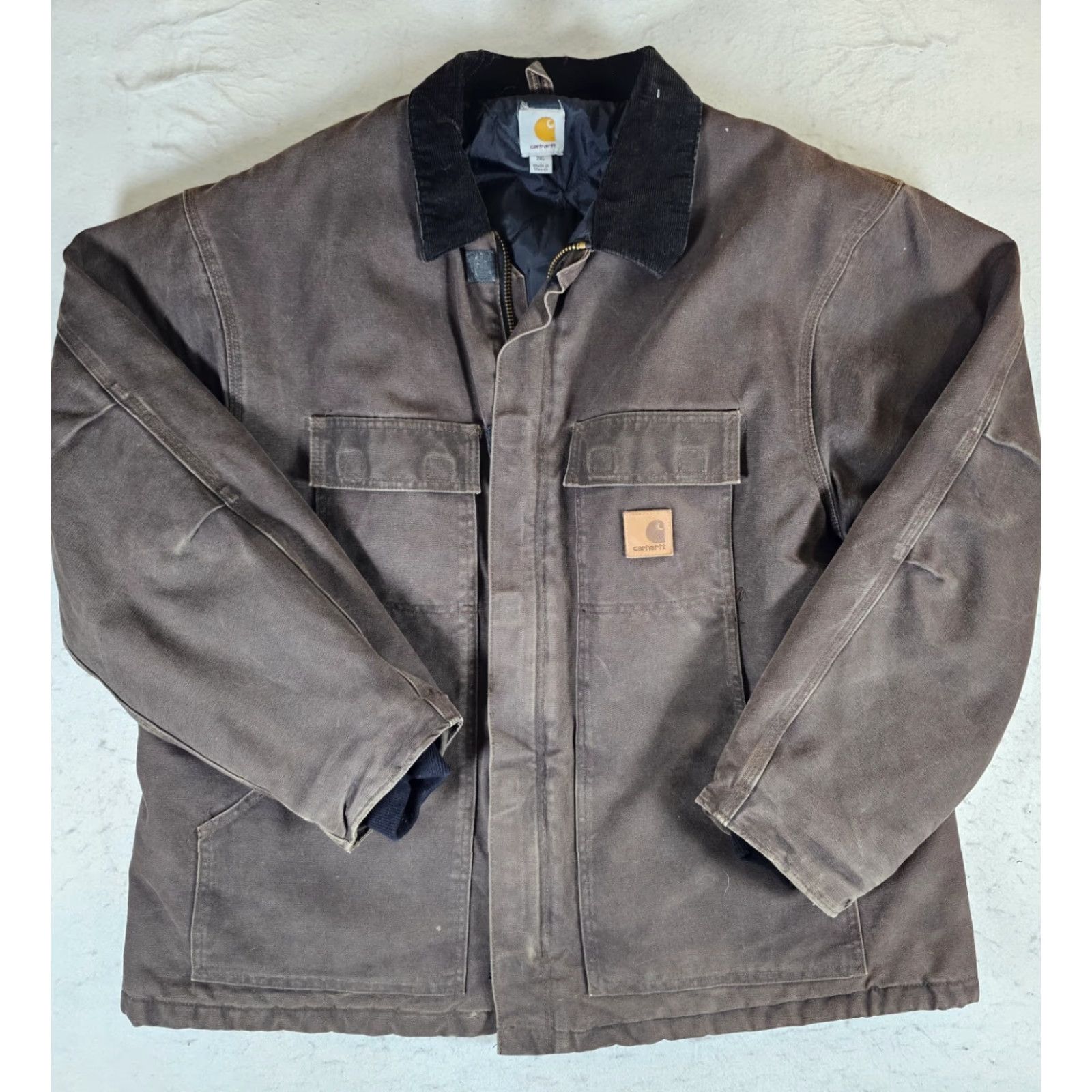 Carhartt VINTAGE Carhartt C26-DKB Brown Quilted Arctic Workwear Jacket Mens XX Long Reg Size US XXL / EU 58 / 5 - 2 Thumbnail