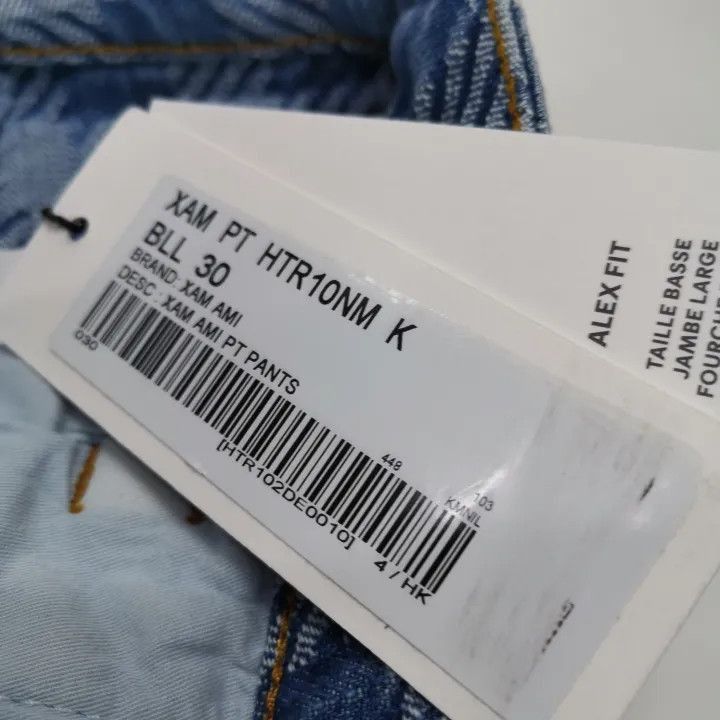 AMI AMIPARIS SS23 Plaid Straight Leg Jeans for Men -2507 Size US 30 / EU 46 - 4 Thumbnail