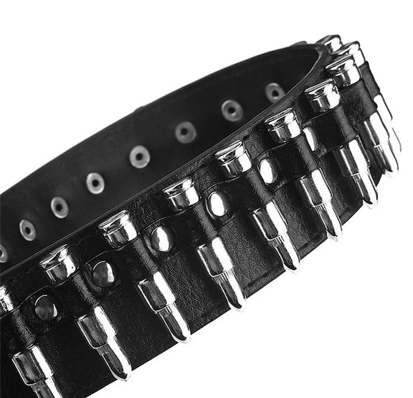Vintage Silver Hollow Bullet Belt Size ONE SIZE - 3 Thumbnail