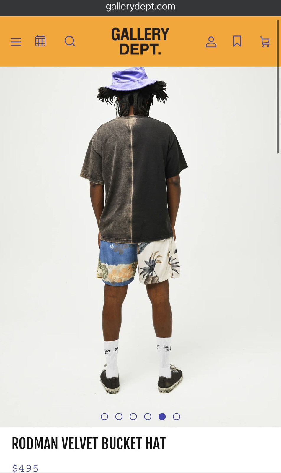 Gallery Dept. Gallery Dept. - RODMAN VELVET BUCKET HAT Size ONE SIZE - 9 Thumbnail