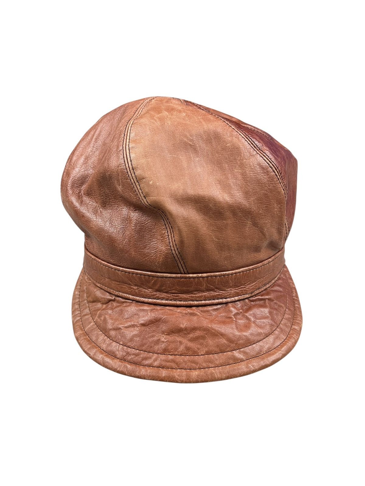 CA4LA × Leather Vintage CA4LA Leather Newsboy Hat Size ONE SIZE - 6 Thumbnail