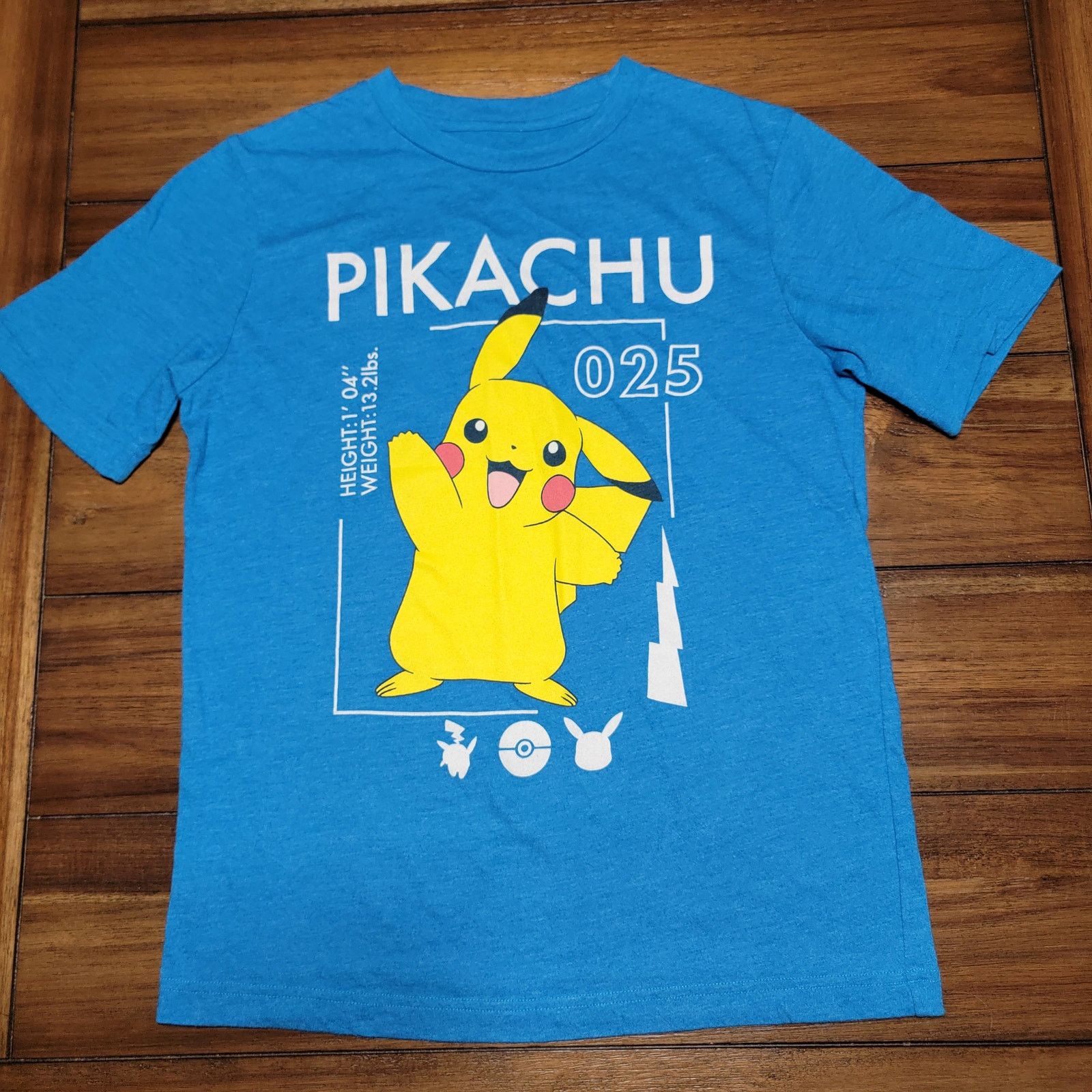 Pokemon Pokemon Blue Pikachu Stats Tee - Size Adult Small Size US S / EU 44-46 / 1 - 1 Thumbnail