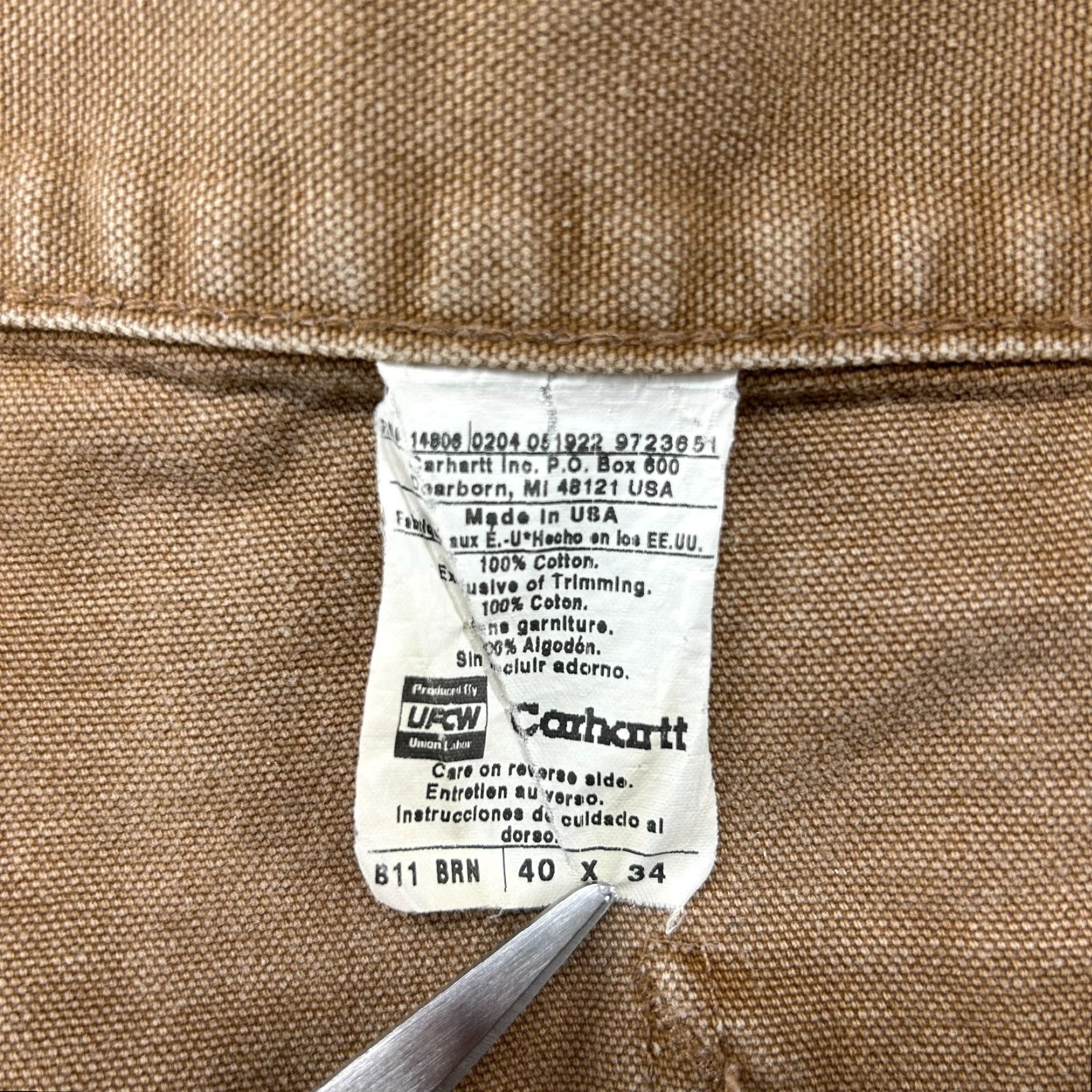 Carhartt VINTAGE Carhartt Pants Mens 40x30 Brown Carpenter Canvas Cotton Workwear USA Y2K Size US 40 / EU 56 - 3 Thumbnail