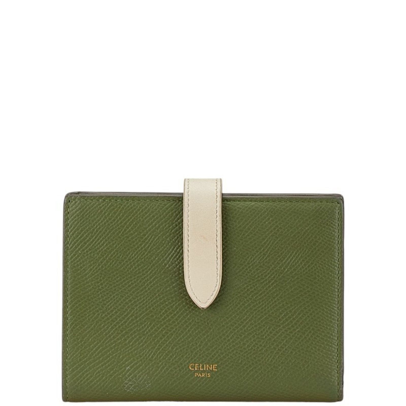 Celine TriFold Wallet Green