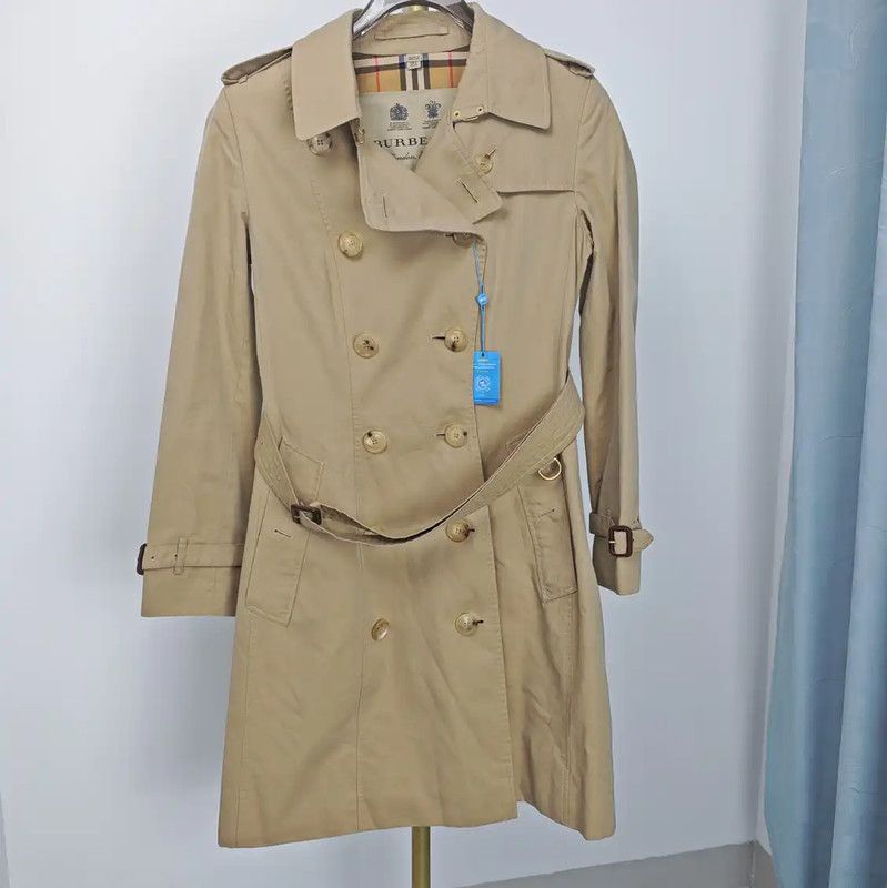 Burberry Burberry Khaki Cotton Women's Trench Coat Size M / US 6-8 / IT 42-44 - 1 Thumbnail