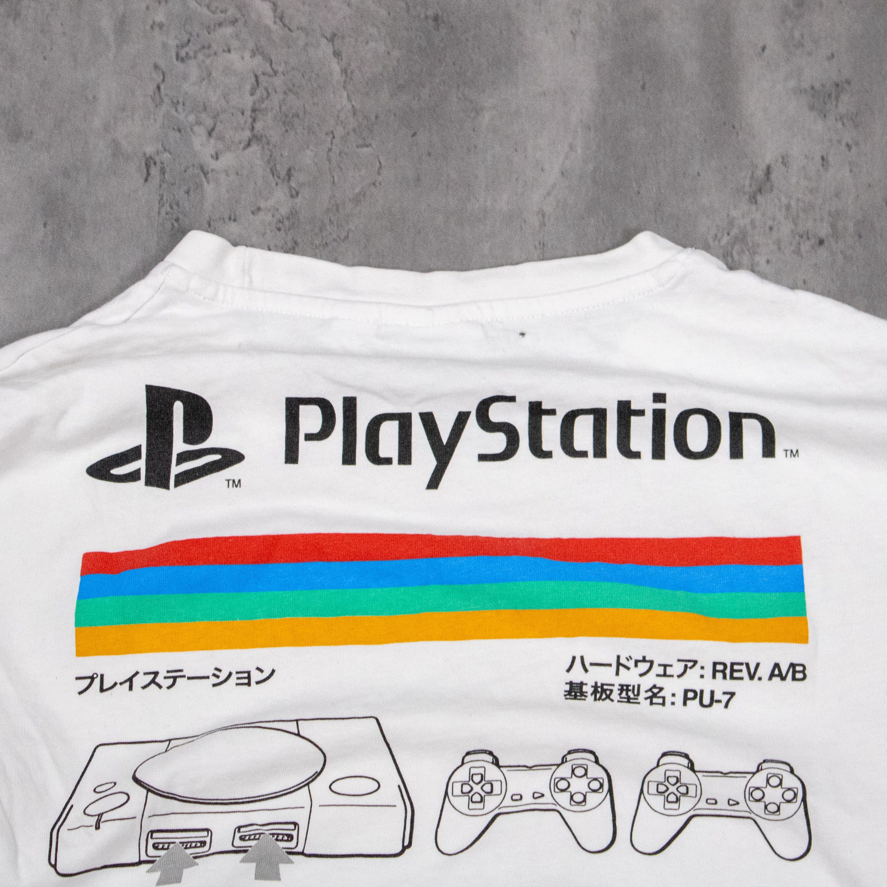 Playstation Playstation One Vintage Y2K White Double Stitch T-Shirt Size US XS / EU 42 / 0 - 9 Thumbnail