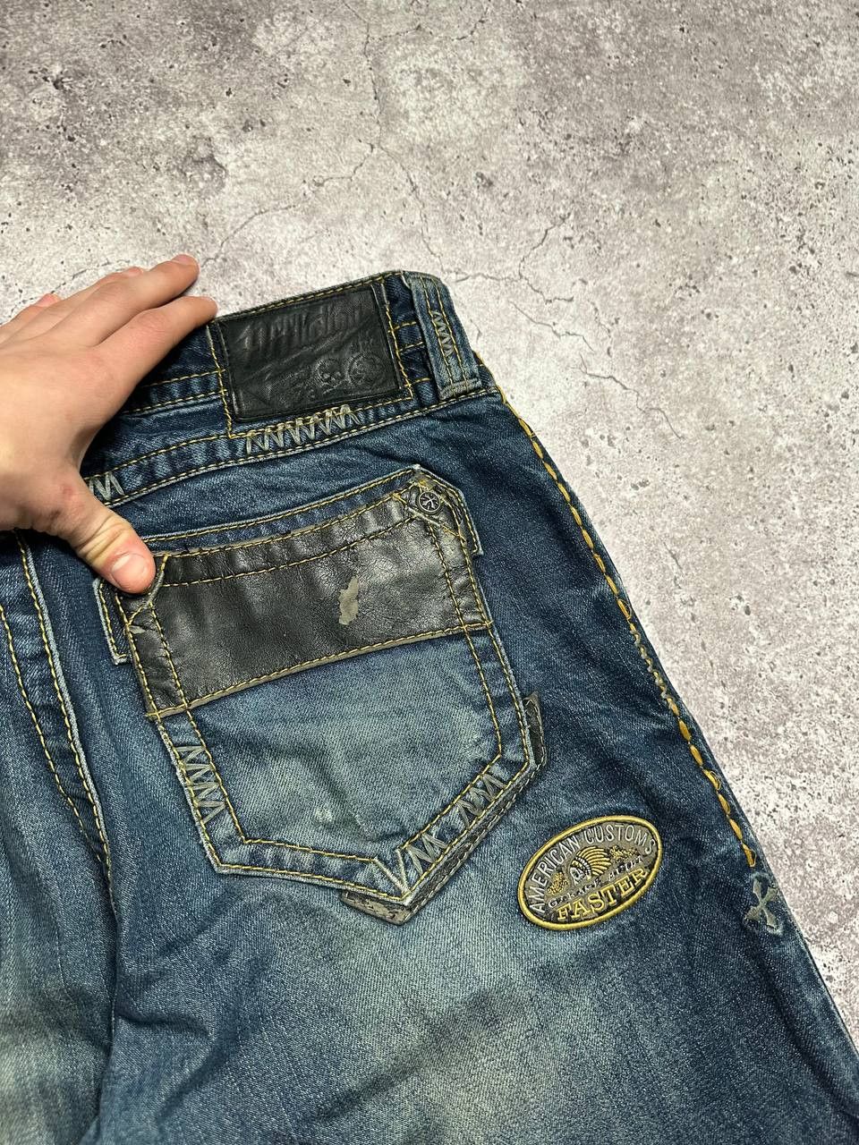 Affliction Affliction Ace Denim Jeans Y2K Embroidered size 31 Size US 31 - 4 Thumbnail