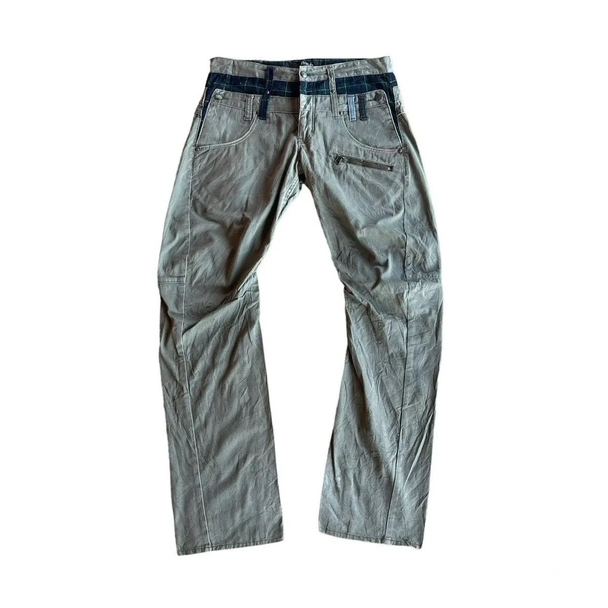 Hysteric Glamour RARE💥DOMINATE HANDCRAFT DOUBLEWAIST BANANA CURVED LEG PANTS Size US 33 - 1 Thumbnail