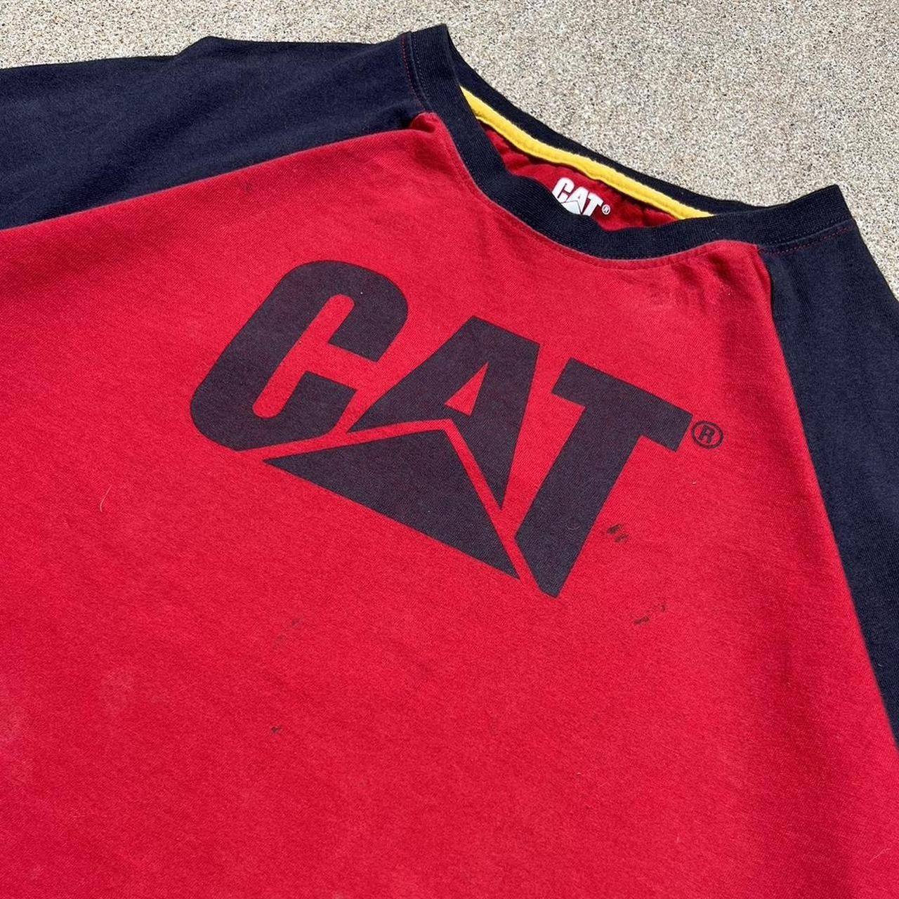 Caterpillar × Vintage Y2K Distressed Caterpillar Work Tee XL Utility Graphic Size US XL / EU 56 / 4 - 1 Thumbnail
