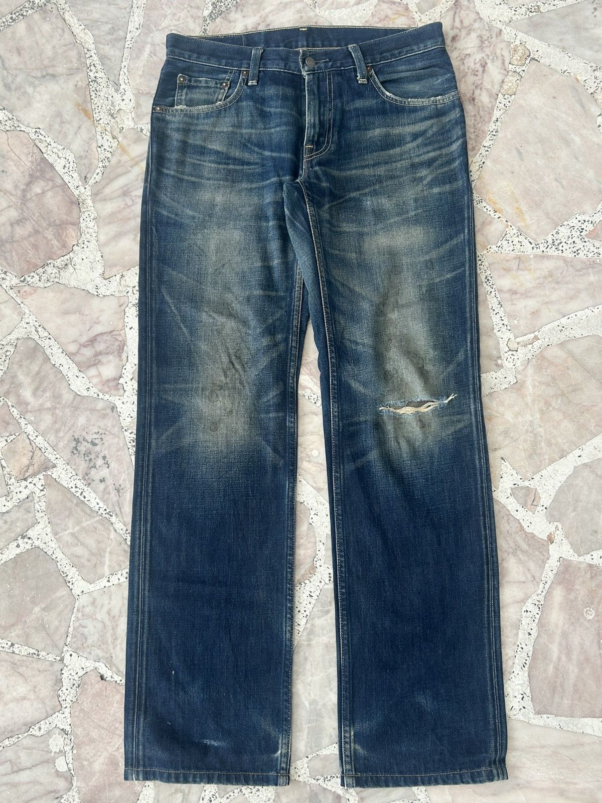 Levi's Levis Japan Ripped Vintage 502 Selvedge Redtab Denim Size US 30 / EU 46 - 2 Thumbnail