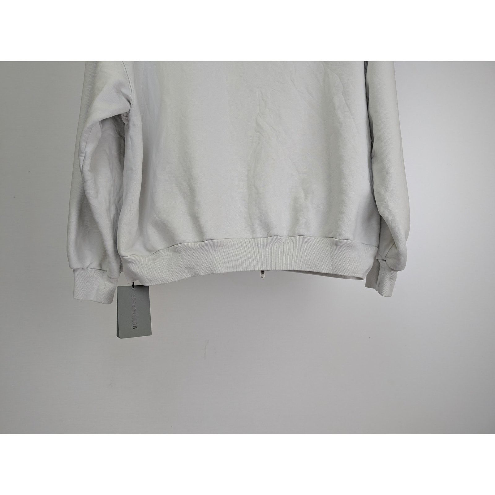 Balenciaga o1rshd1 Zip-up Hoodie Loop Sports Icon Print Mol Dirty White Size US M / EU 48-50 / 2 - 12 Thumbnail