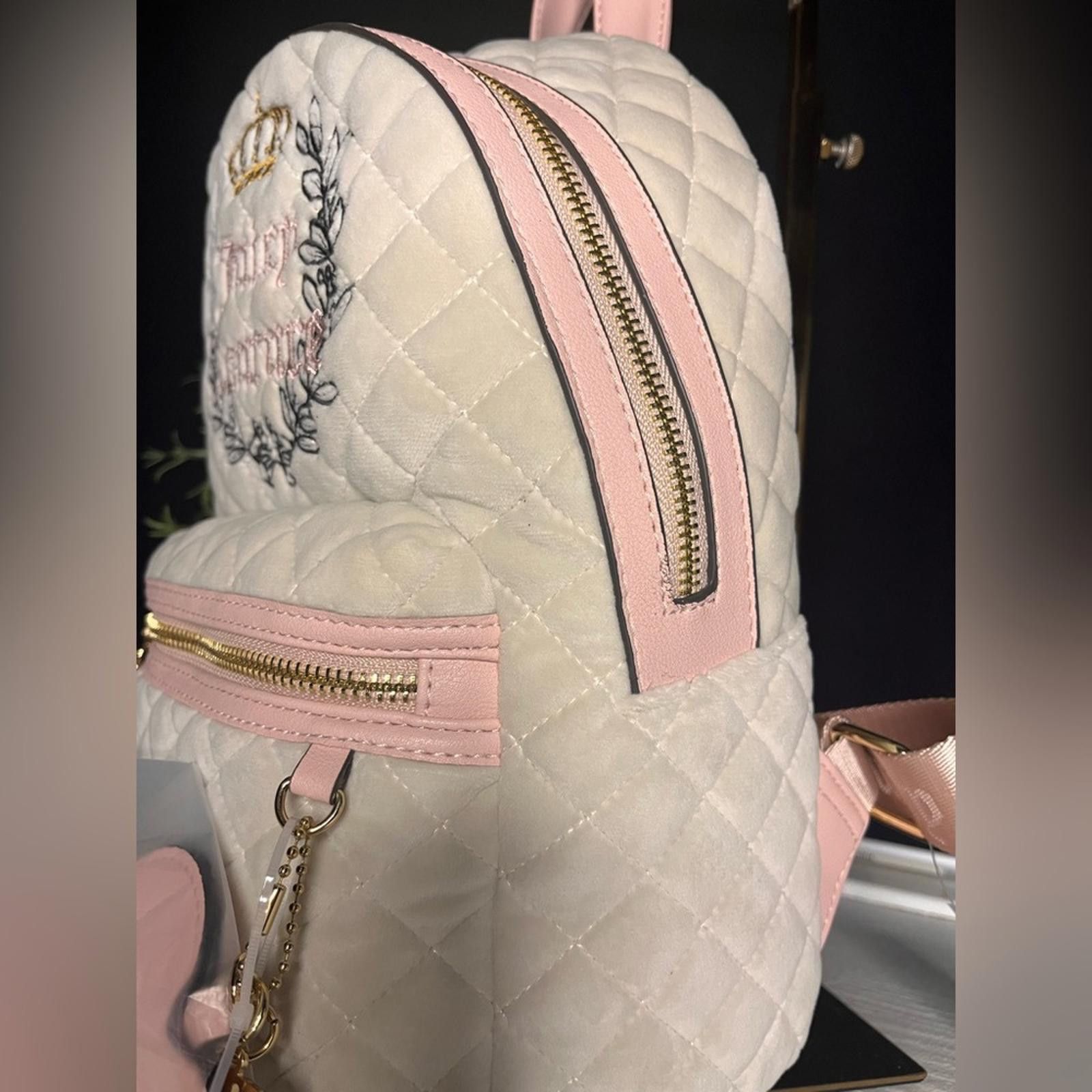 Juicy Couture Jeans Juicy Couture Royal Moment Medium Backpack Quilted W/ Charm Size ONE SIZE - 4 Thumbnail