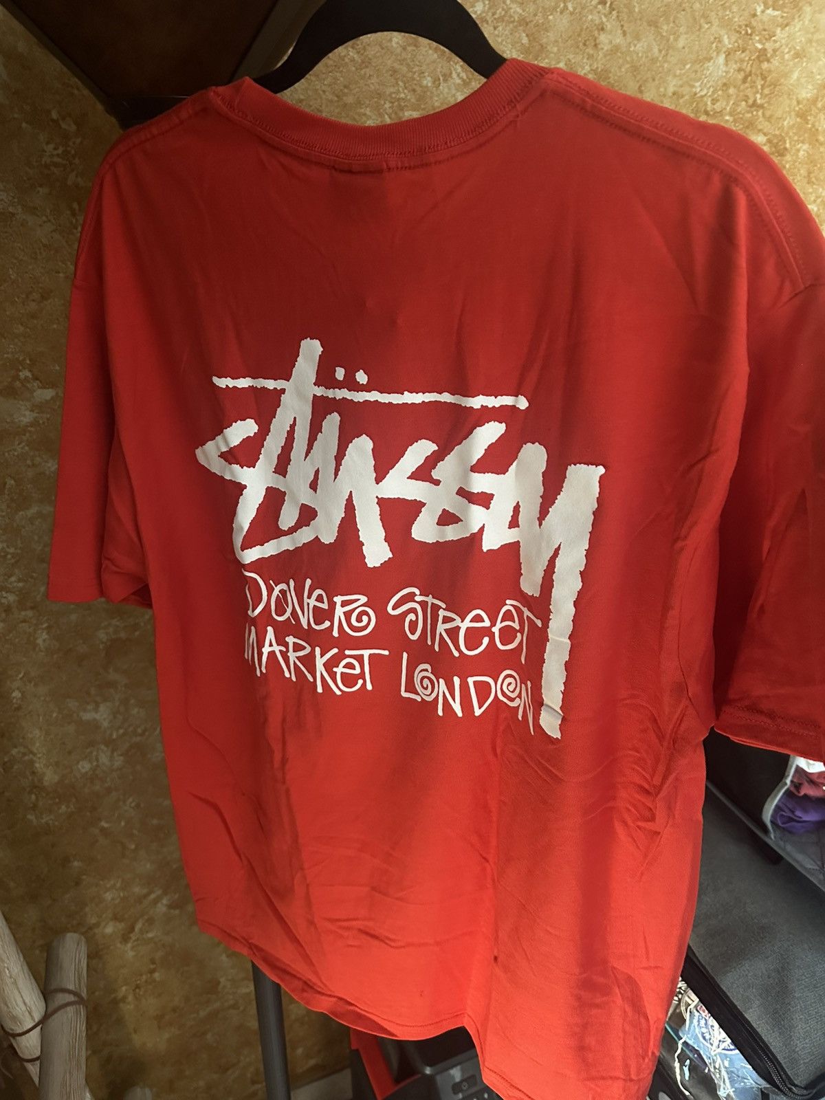Stussy World Tour T shirt bright red