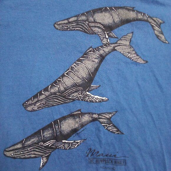 Hanes × Vintage Vintage Hibiscus Humpback Whales Maui Hawaii T-Shirt Size US M / EU 48-50 / 2 - 1 Thumbnail