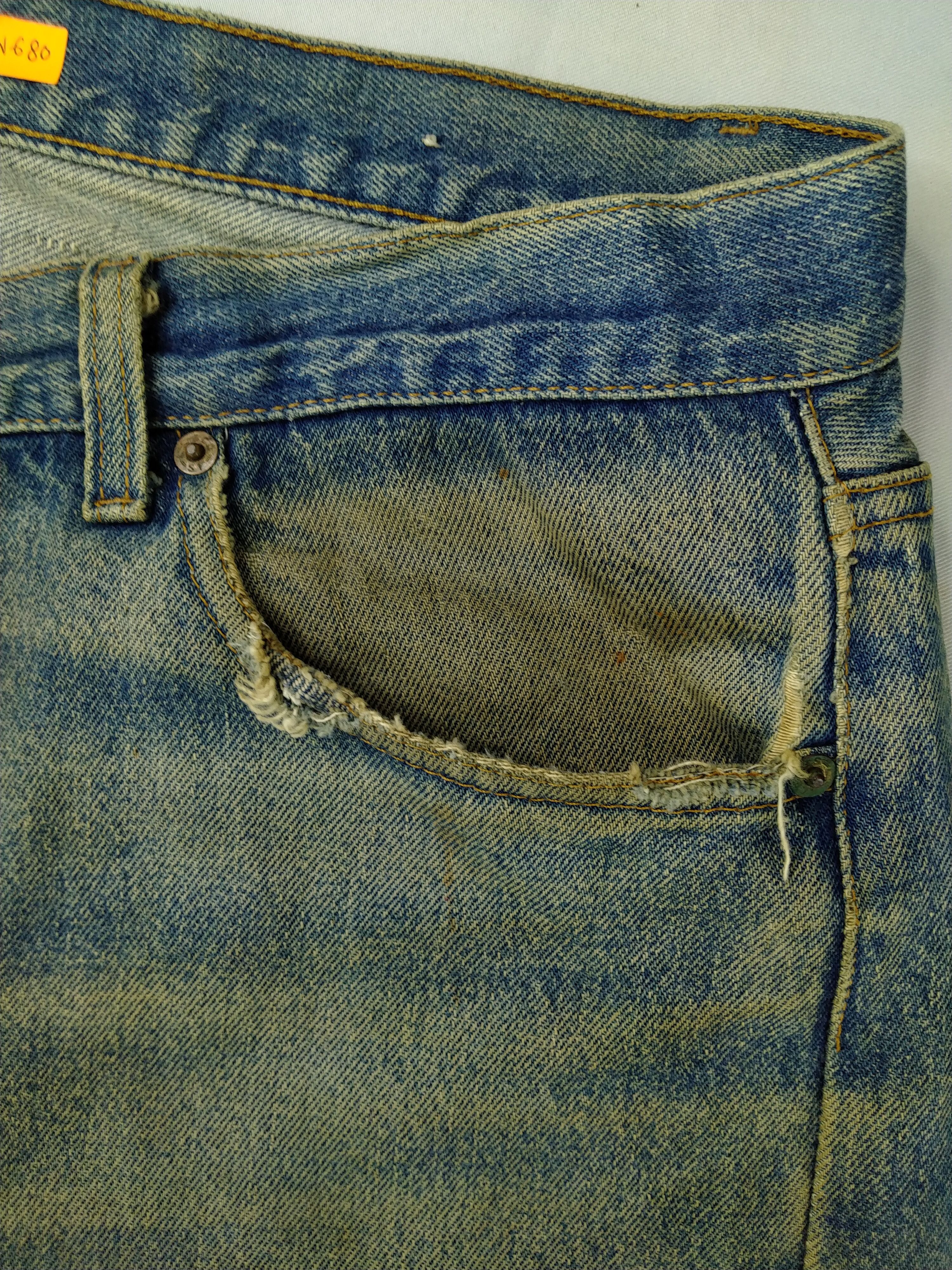 Levi's 80s Rusty Blue Vintage Levi's 501 Denim 36x29.5 -JN680 Size US 36 / EU 52 - 12 Thumbnail