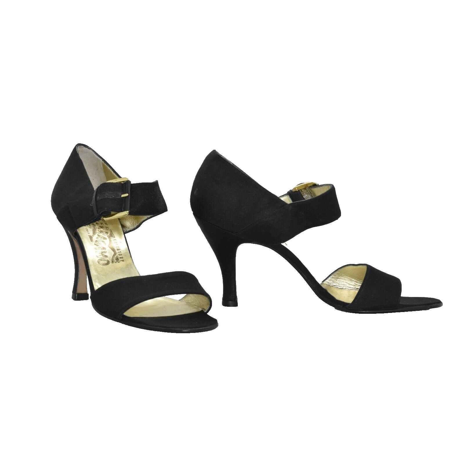 Salvatore Ferragamo SALVATORE FERRAGAMO Satin Ankle Strap Sandal Heels Shoes 7 Size US 7 / IT 37 - 1 Thumbnail