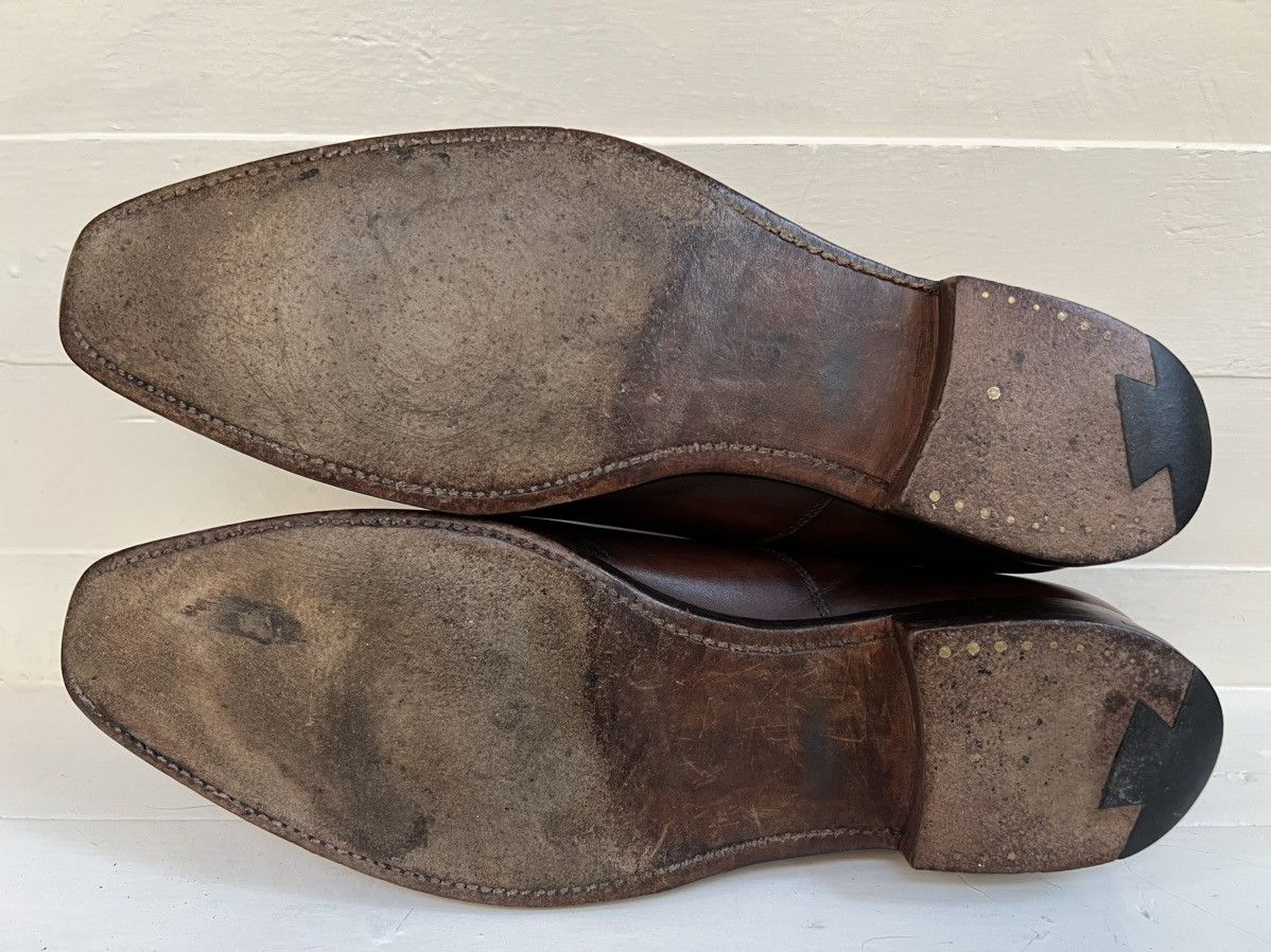Crockett & Jones Crockett & Jones Hallam Brown Leather Cap-toe Balmoral Shoes Size US 9.5 / EU 42-43 - 12 Thumbnail