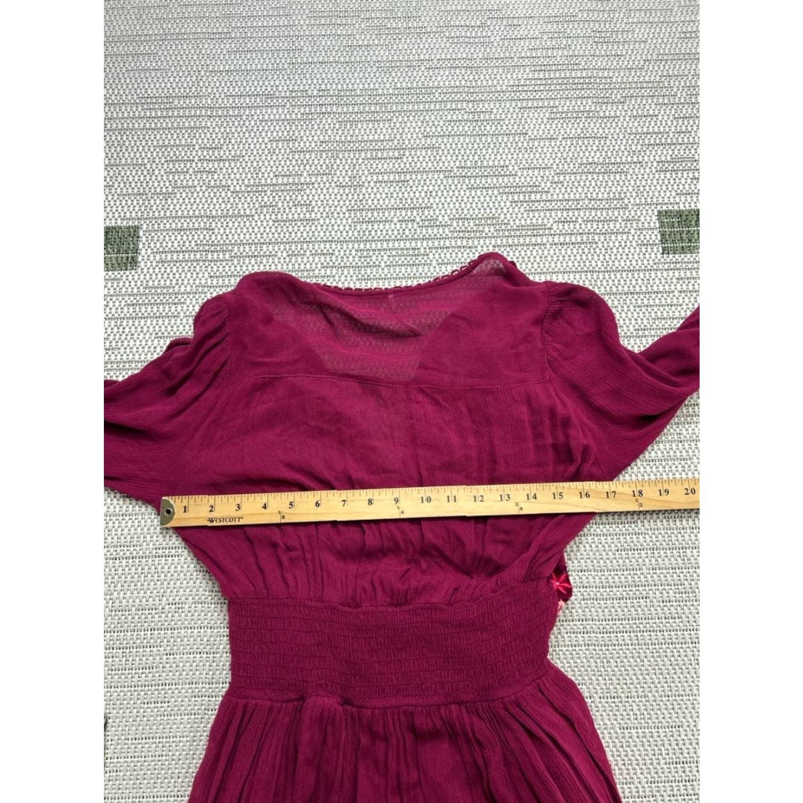 Free People Free People Dress Womens Small Purple Floral Blouson Midi Dress Blouson Midi Purple Floral Womens Small Size S / US 4 / IT 40 - 5 Thumbnail