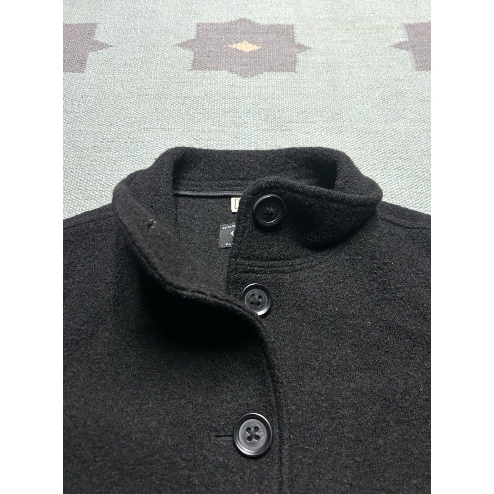 Vintage VINTAGE LL Bean Wool Coat Woman’s Petite Medium Black Mid Length Bellandi Italy Jacket, Pea Coat, 100% Wool, Mid-Length, Women, Petite, Black, M Size M / US 6-8 / IT 42-44 - 4 Thumbnail