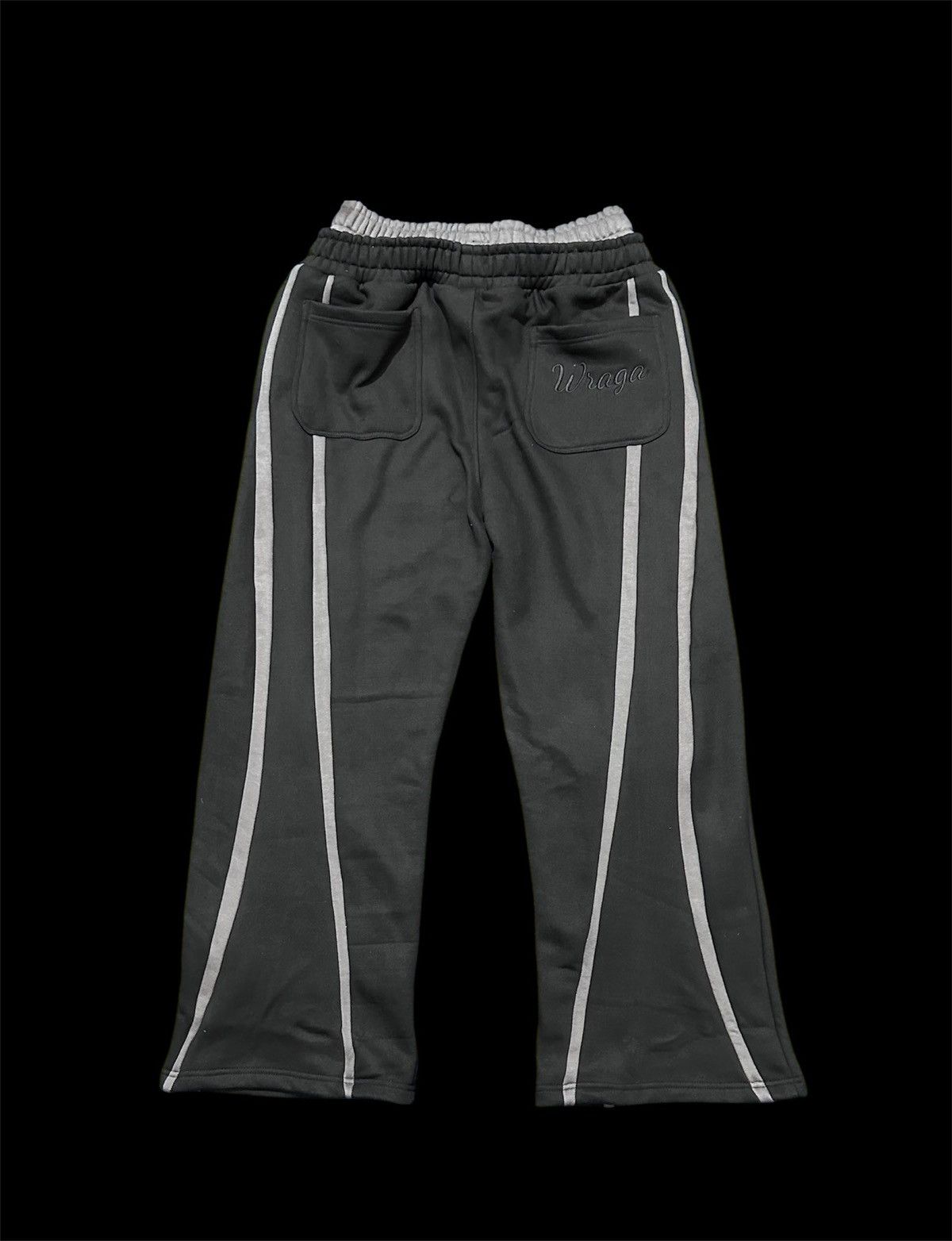 Other Black and grey double waist wide leg streetwear sweatpants Size US 32 / EU 48 - 1 Thumbnail