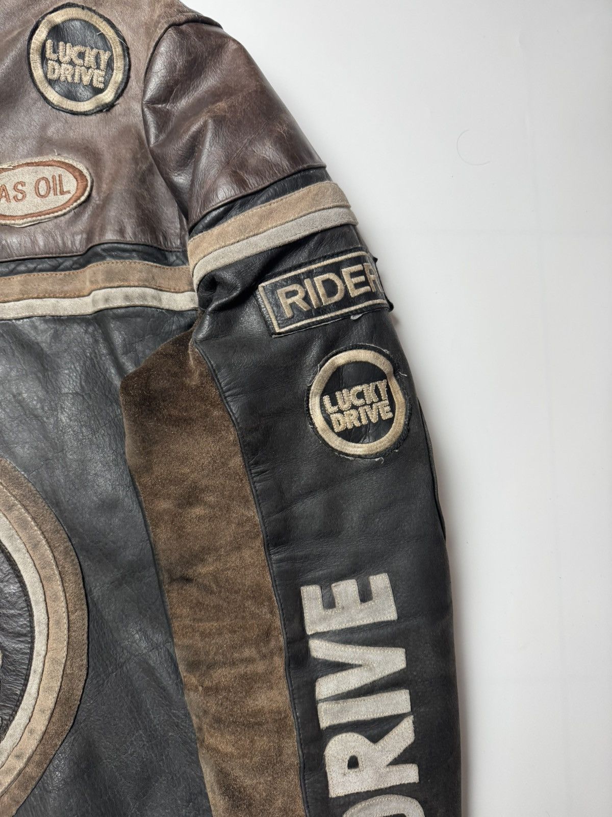 Vintage Vintage LukcyDrive Leather Racing Jacket Size US XXL / EU 58 / 5 - 8 Thumbnail