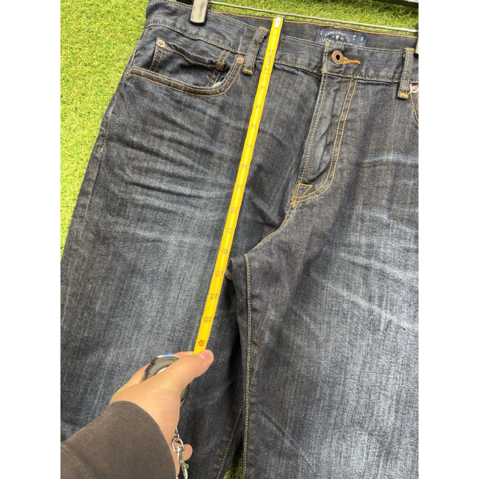 Lucky Brand Lucky Brand Jeans Men 38x30 Blue 221 Original Straight Fit Denim Jeans Regular Waist 38 Inseam 30 Solid Dark Blue Mens Jeans Size US 38 / EU 54 - 4 Thumbnail