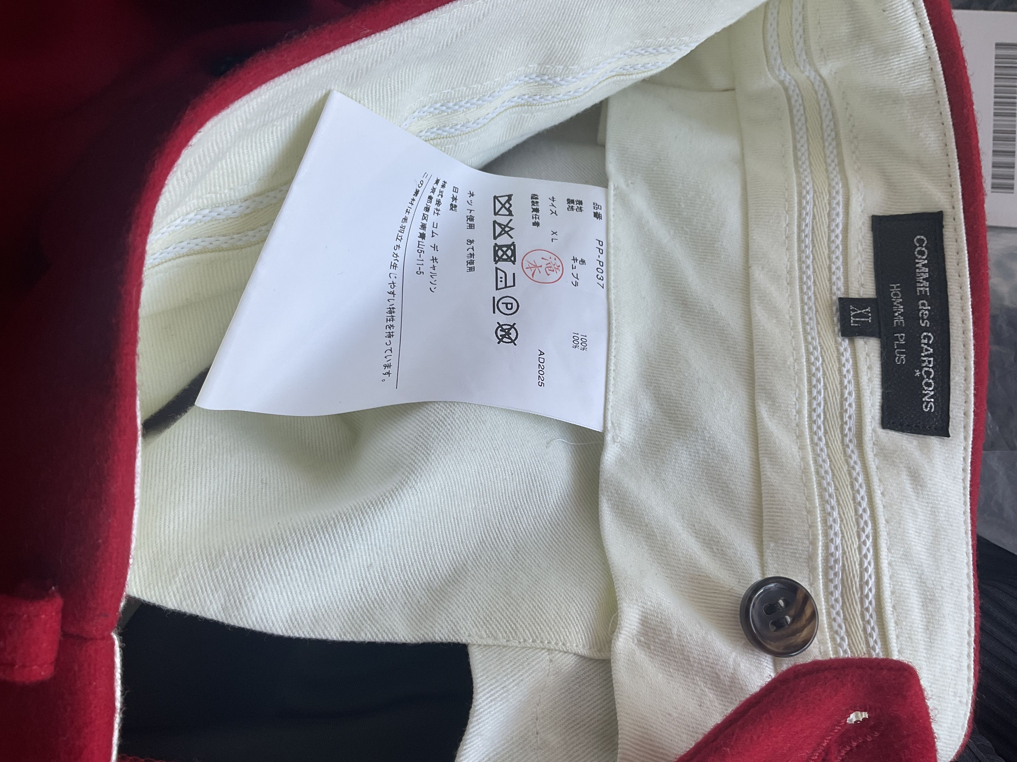 Comme des Garcons Homme Plus COMME DES GARÇONS HOMME PLUS WOOL PLEATED FLANNEL SHORTS Size US 34 / EU 50 - 8 Thumbnail