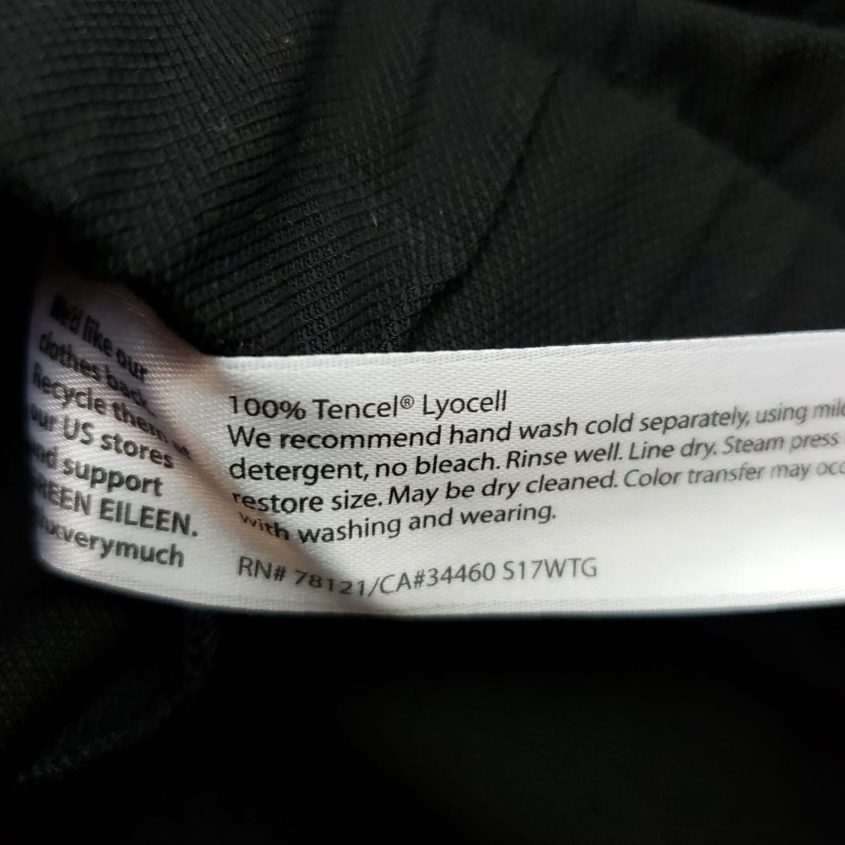 Eileen Fisher Eileen Fisher Pants Womens Pull On Solid Black Lyocell Tencel Size L Waist 18.5 Inseam 28 Black Womens Size 36" / US 14 / IT 50 - 7 Thumbnail