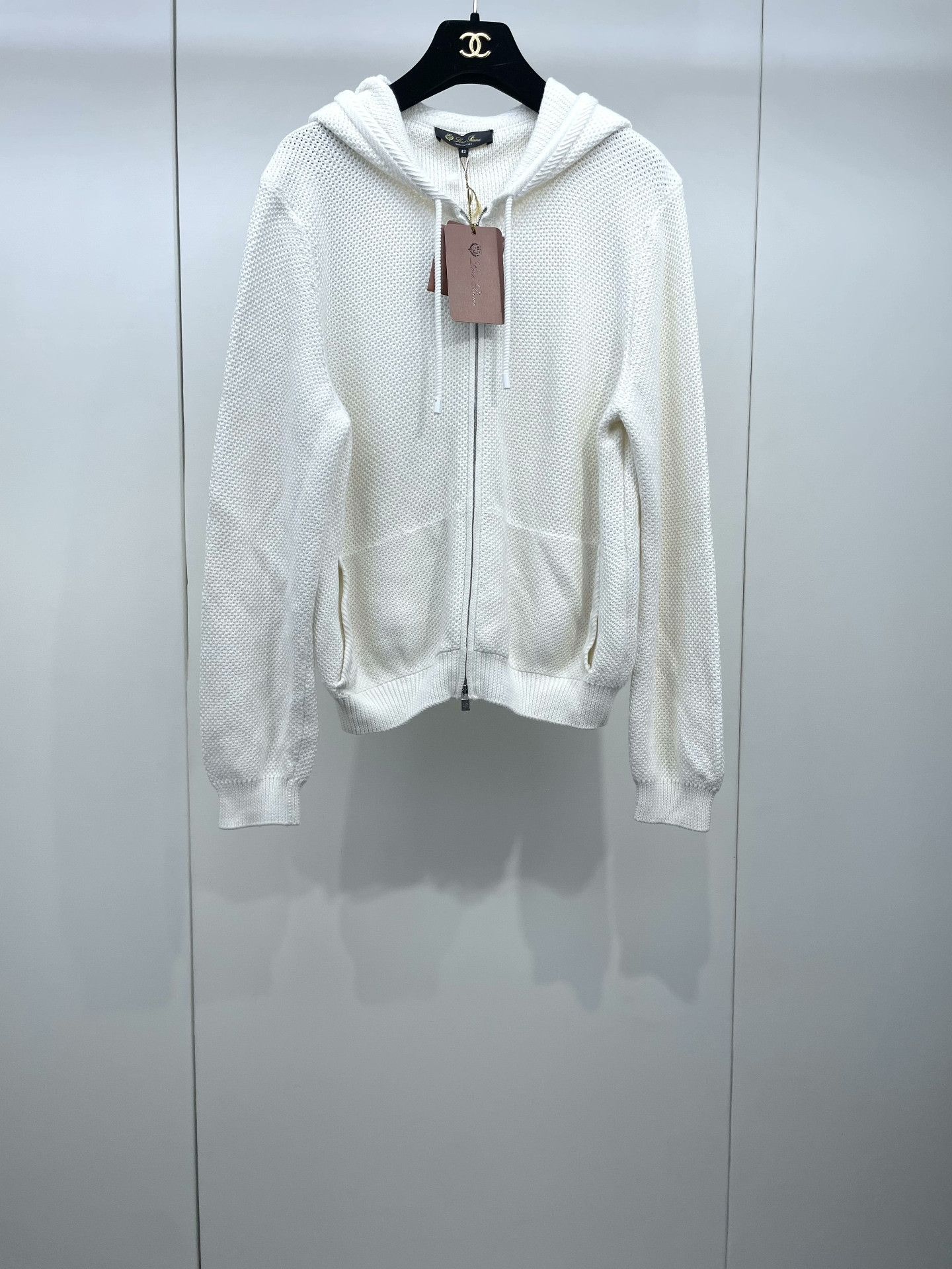 Loro Piana Loro Piana Cream White Hooded Zip Sweater Size US XS / EU 42 / 0 - 1 Thumbnail