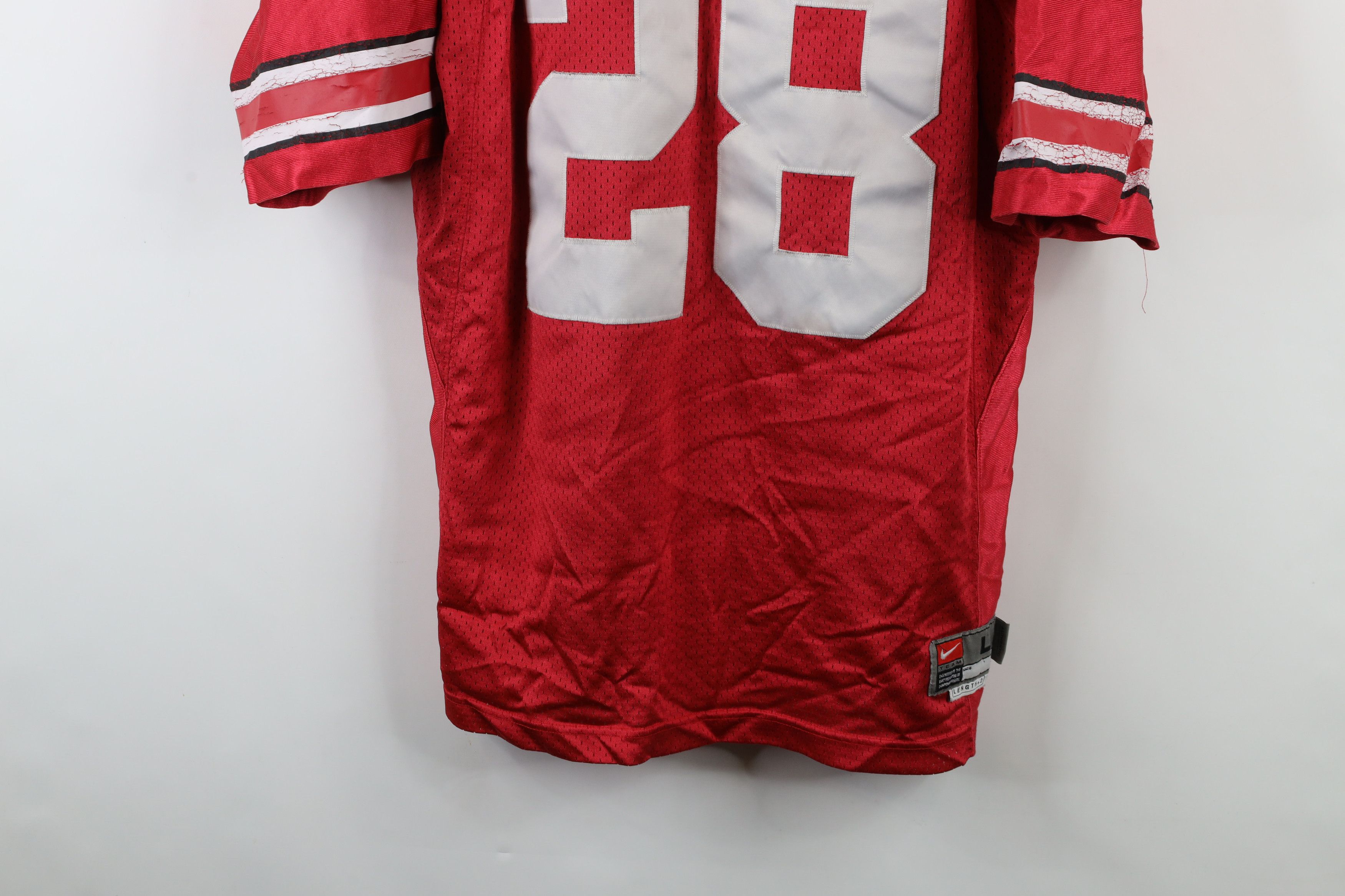 Nike × Vintage Vintage Nike Ohio State University Football Jersey Red #28 Size US L / EU 52-54 / 3 - 3 Thumbnail
