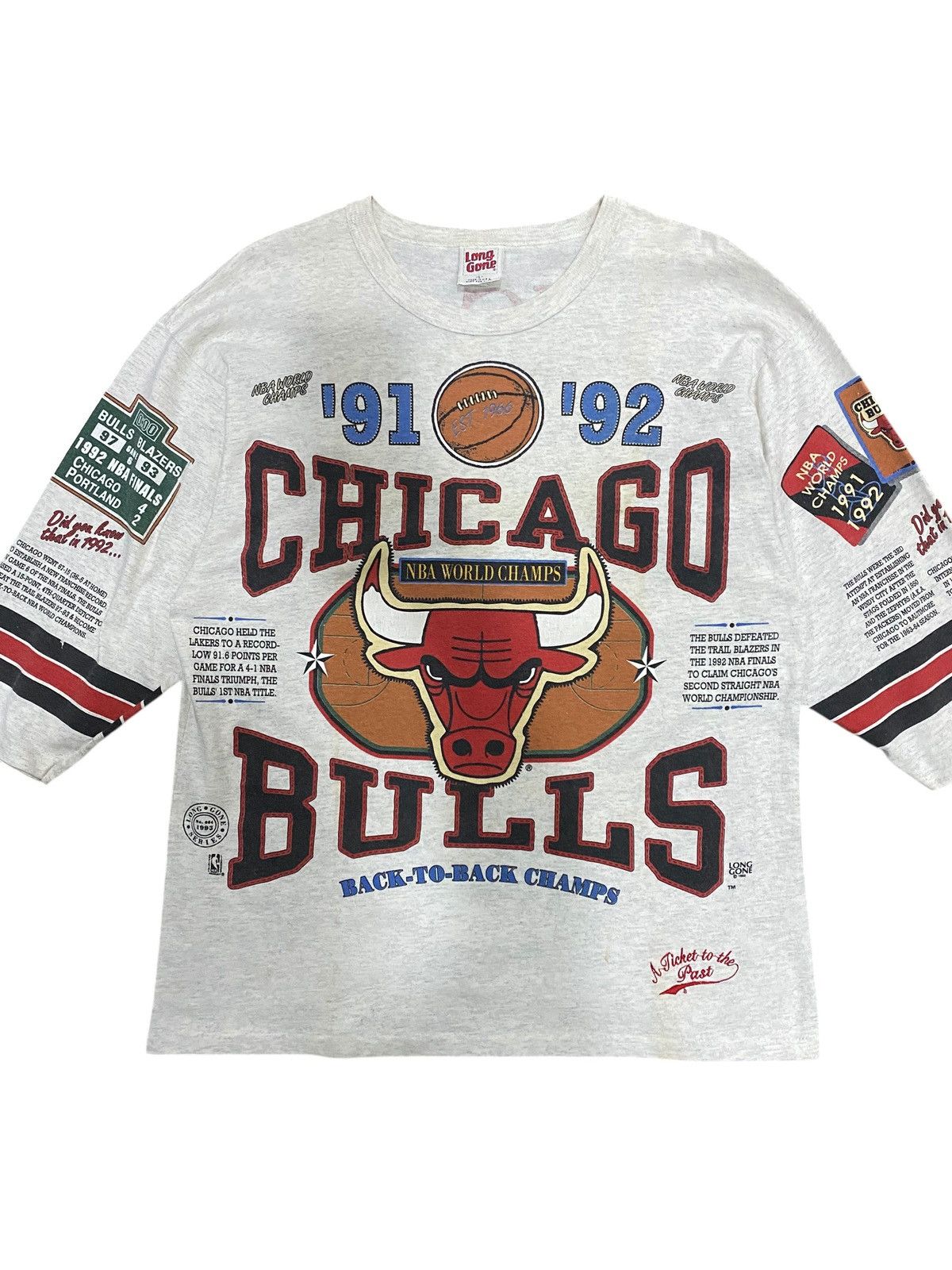 Vintage 🔥True Vintage 1993 NBA Chicago Bulls Back to Back Champs Size US L / EU 52-54 / 3 - 3 Thumbnail