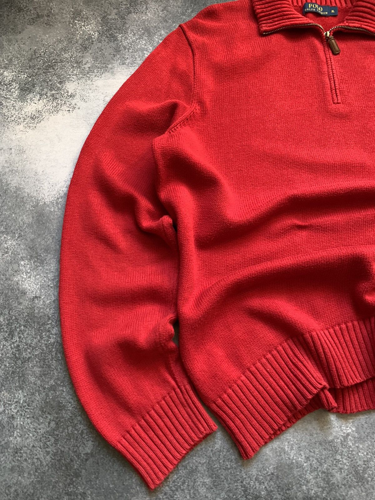 Polo Ralph Lauren × Vintage Vintage Polo Ralph Lauren Zip 1/4 Sweater Old Money Y2K Size US XL / EU 56 / 4 - 2 Thumbnail