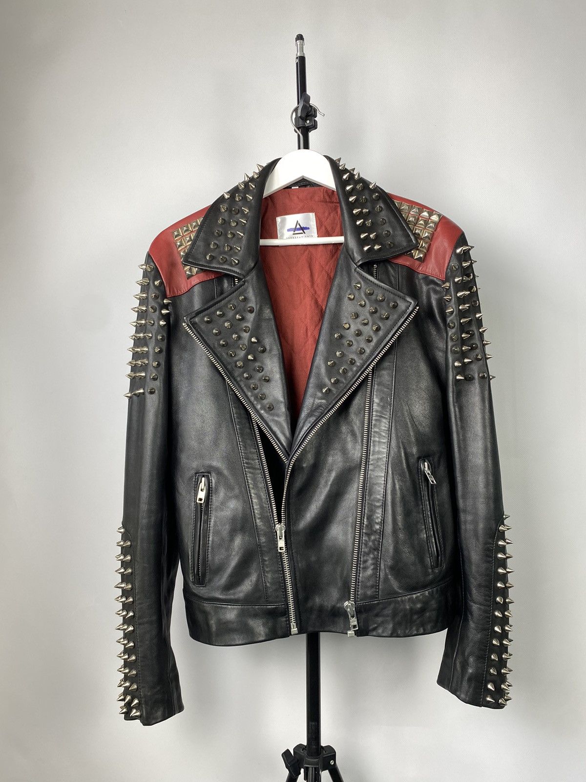Designer Rare 💣 Serge Pariente Punk Rock Biker Men's Leather Jacket Size US M / EU 48-50 / 2 - 1 Thumbnail