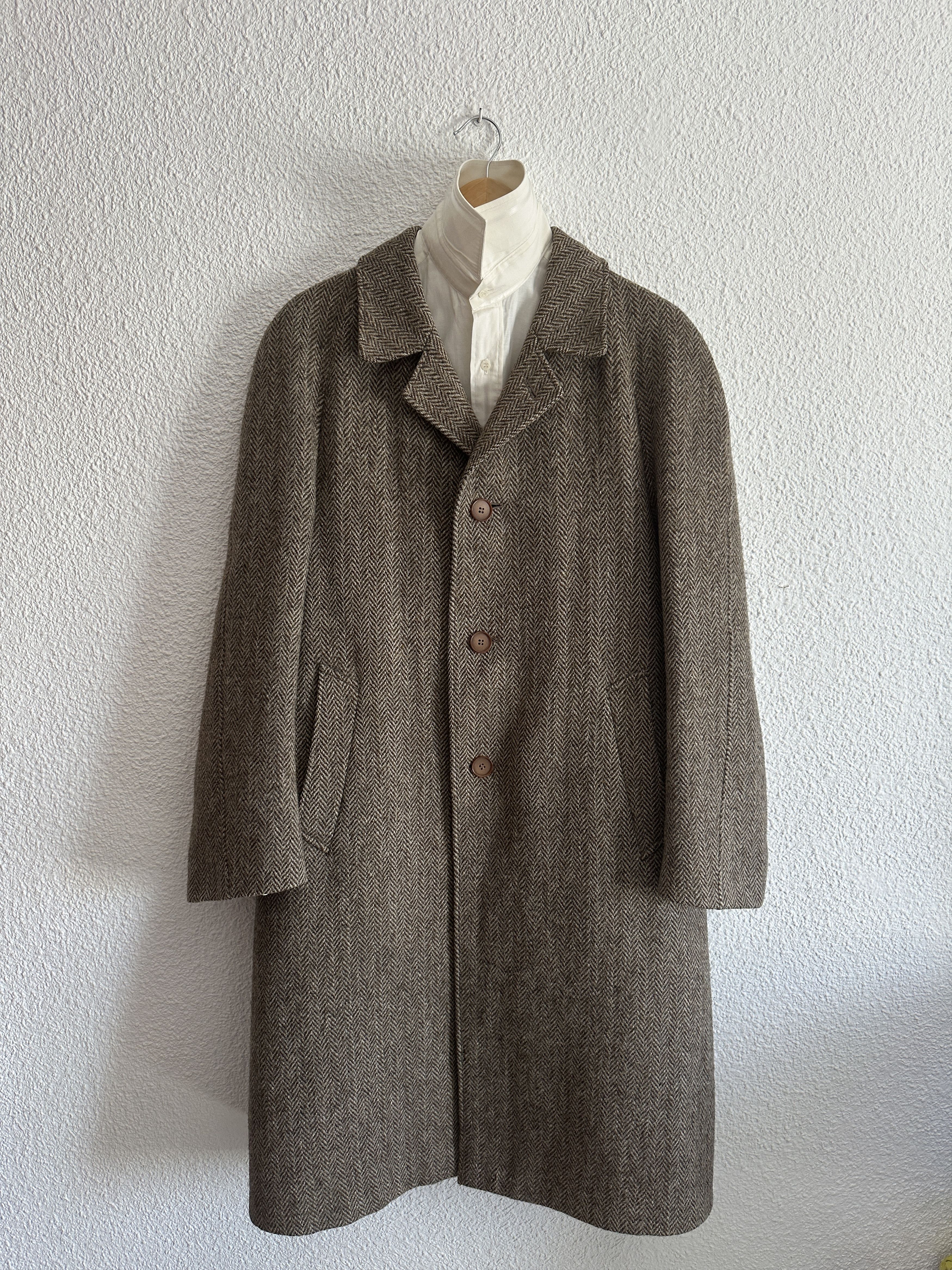 Other Vintage Arnys 80s Harris Tweed wool coat made in FRANCE Size US L / EU 52-54 / 3 - 1 Thumbnail