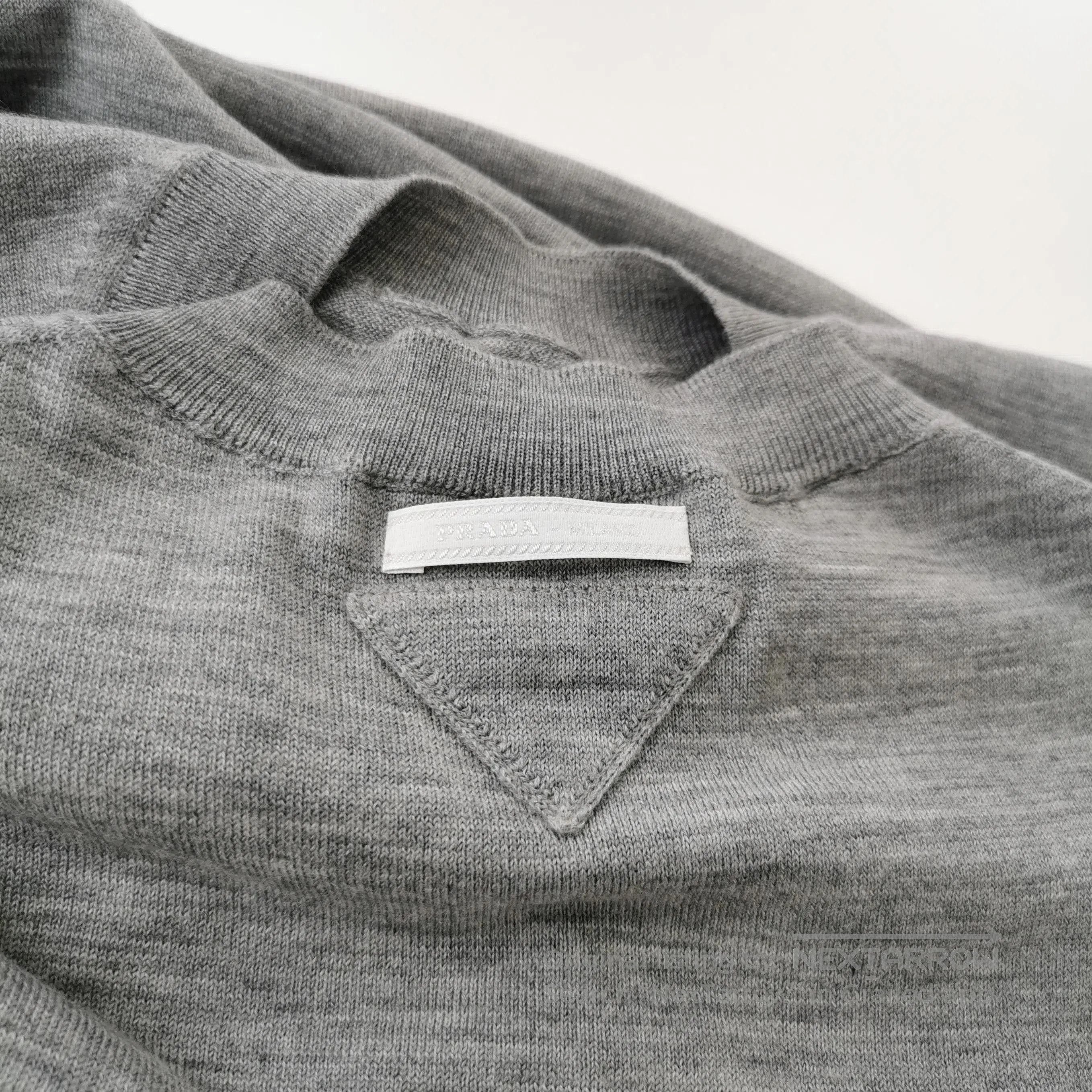 Prada Prada Gray Wool Sweater for Women . Size L / US 10 / IT 46 - 2 Thumbnail