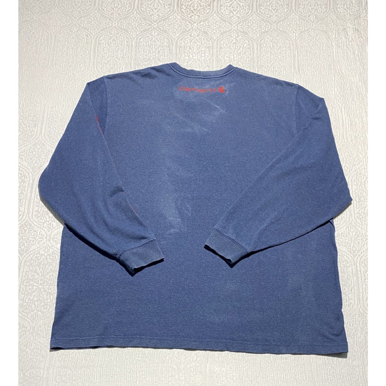 Carhartt VINTAGE Carhartt Shirt Mens 2XL Blue Long Sleeve Workwear K231 471 Original Fit Logo Size US XXL / EU 58 / 5 - 3 Thumbnail